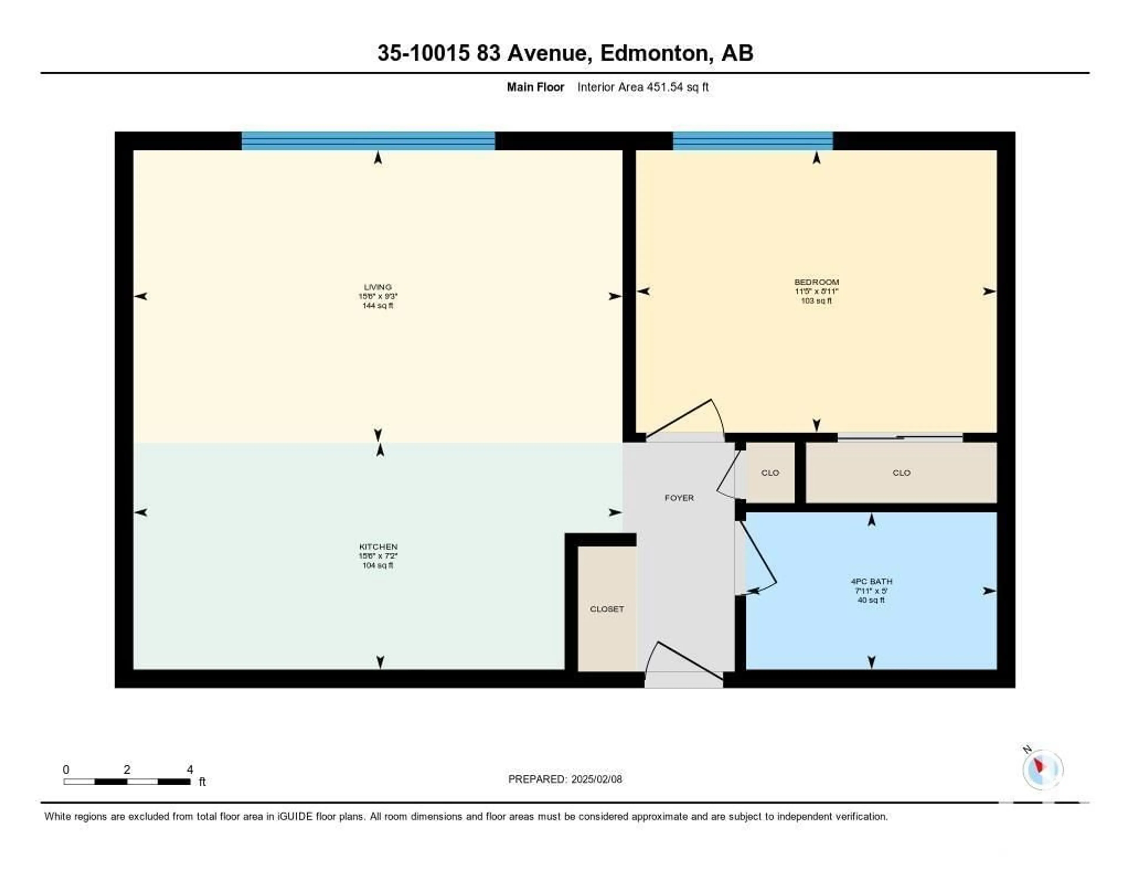 Floor plan for #35 10015 83 AV NW, Edmonton Alberta T6E2C3