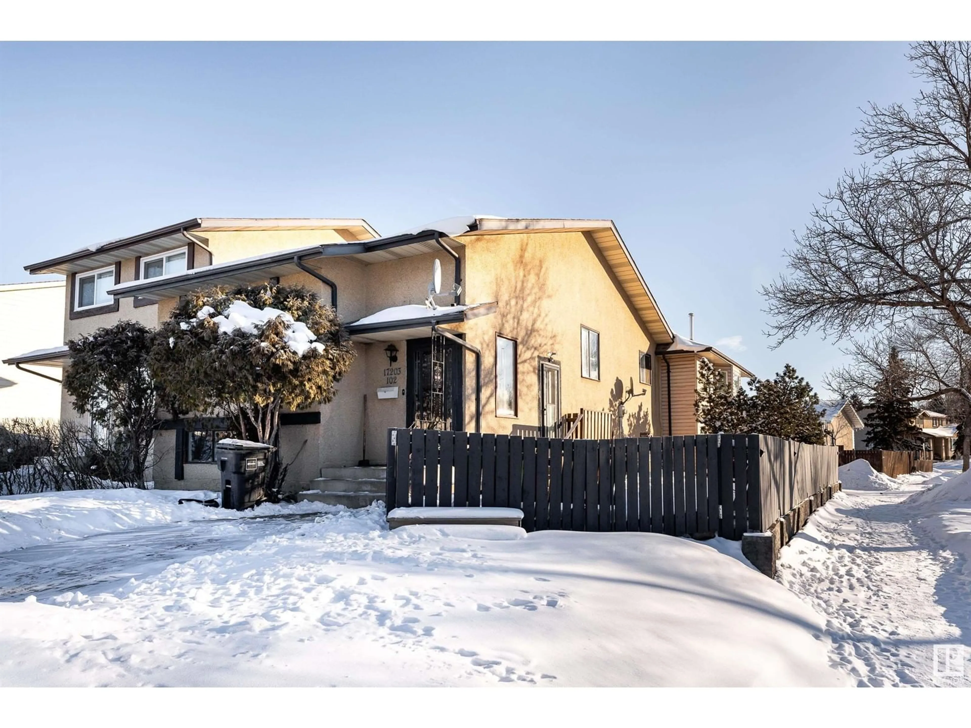 A pic from outside/outdoor area/front of a property/back of a property/a pic from drone, street for 17203 102 ST NW, Edmonton Alberta T5X3X5