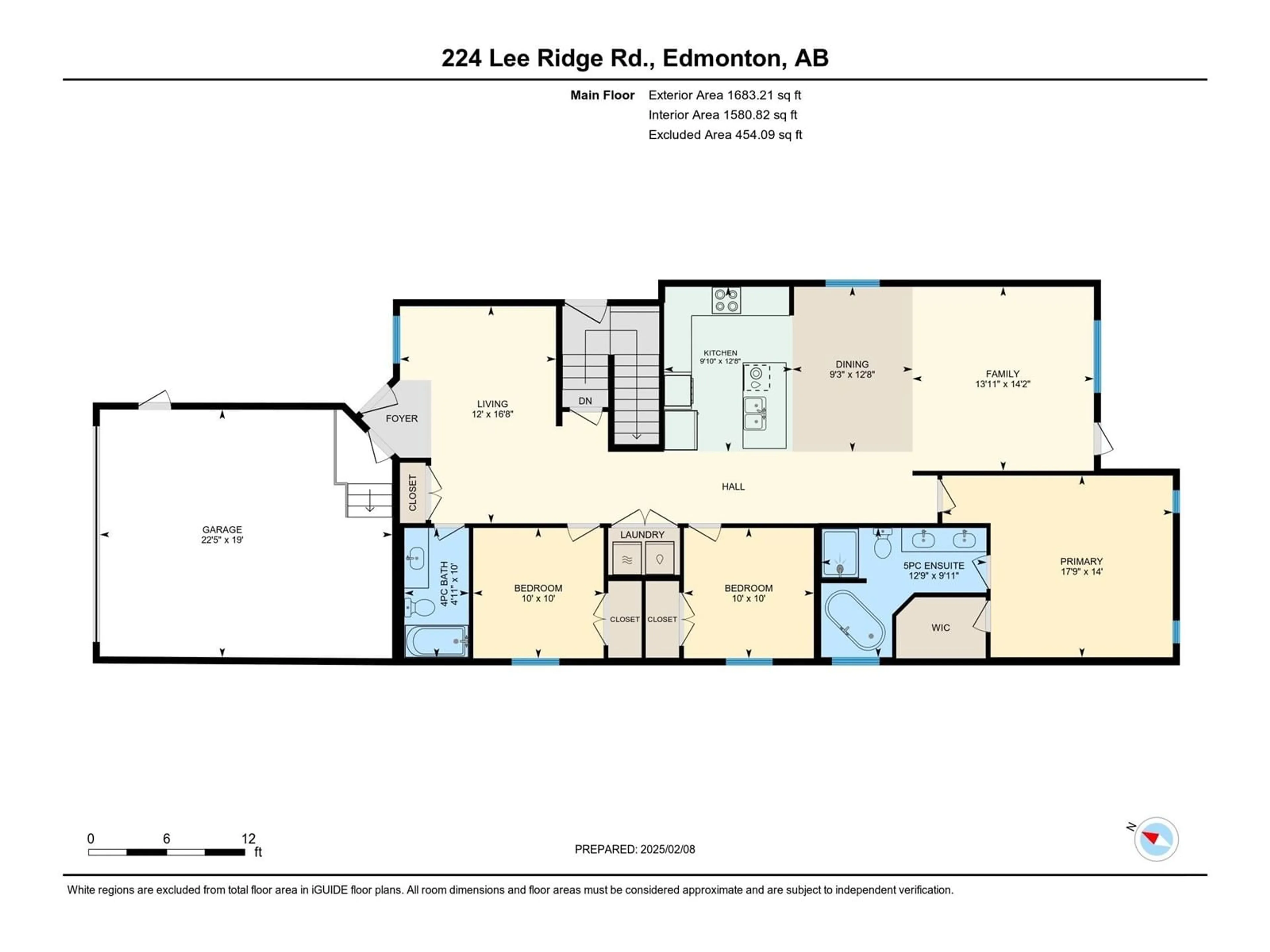 Floor plan for 224 LEE RIDGE RD NW, Edmonton Alberta T6K0N3