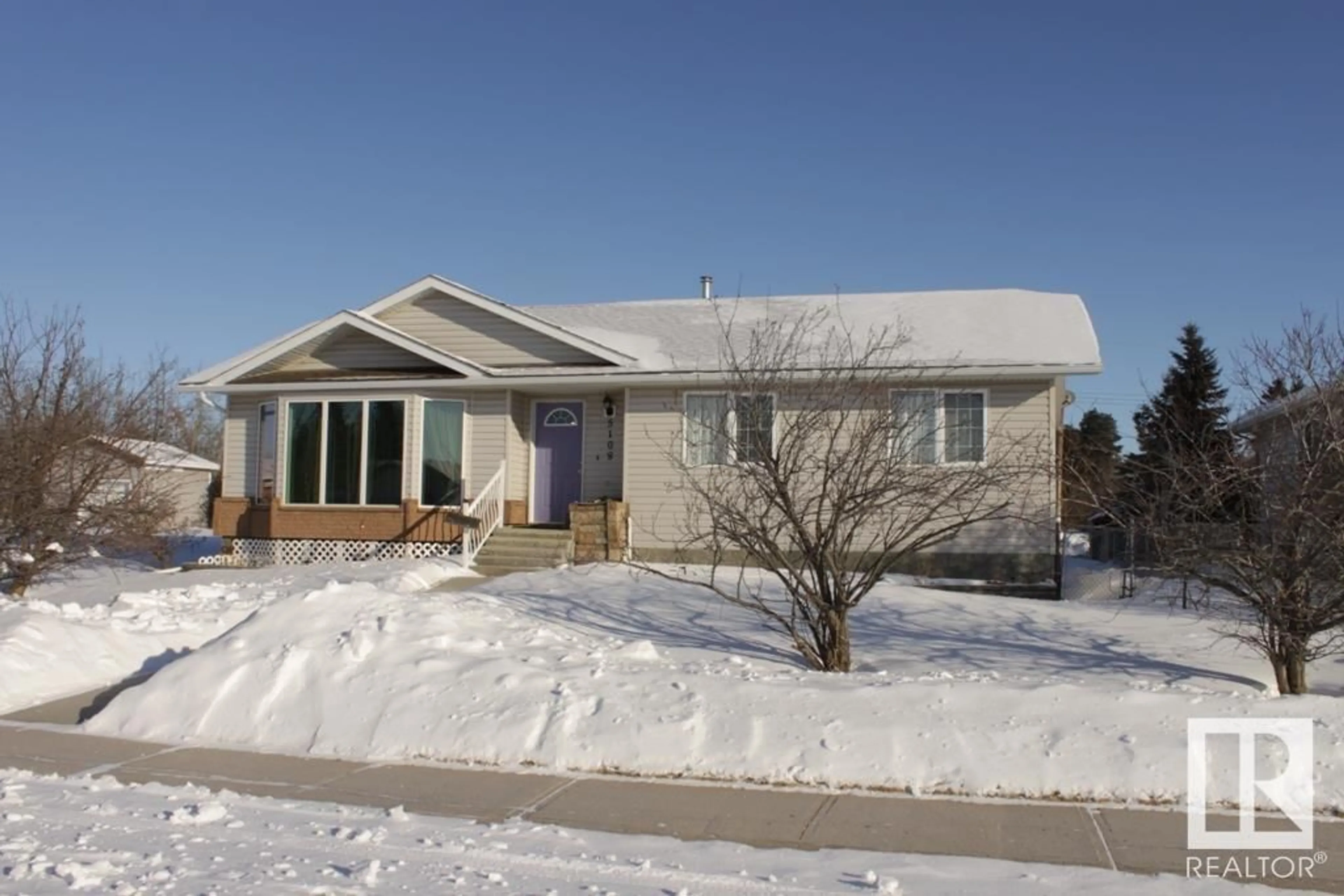 Home with vinyl exterior material, street for 5108 53 AV, Ryley Alberta T0B4A0