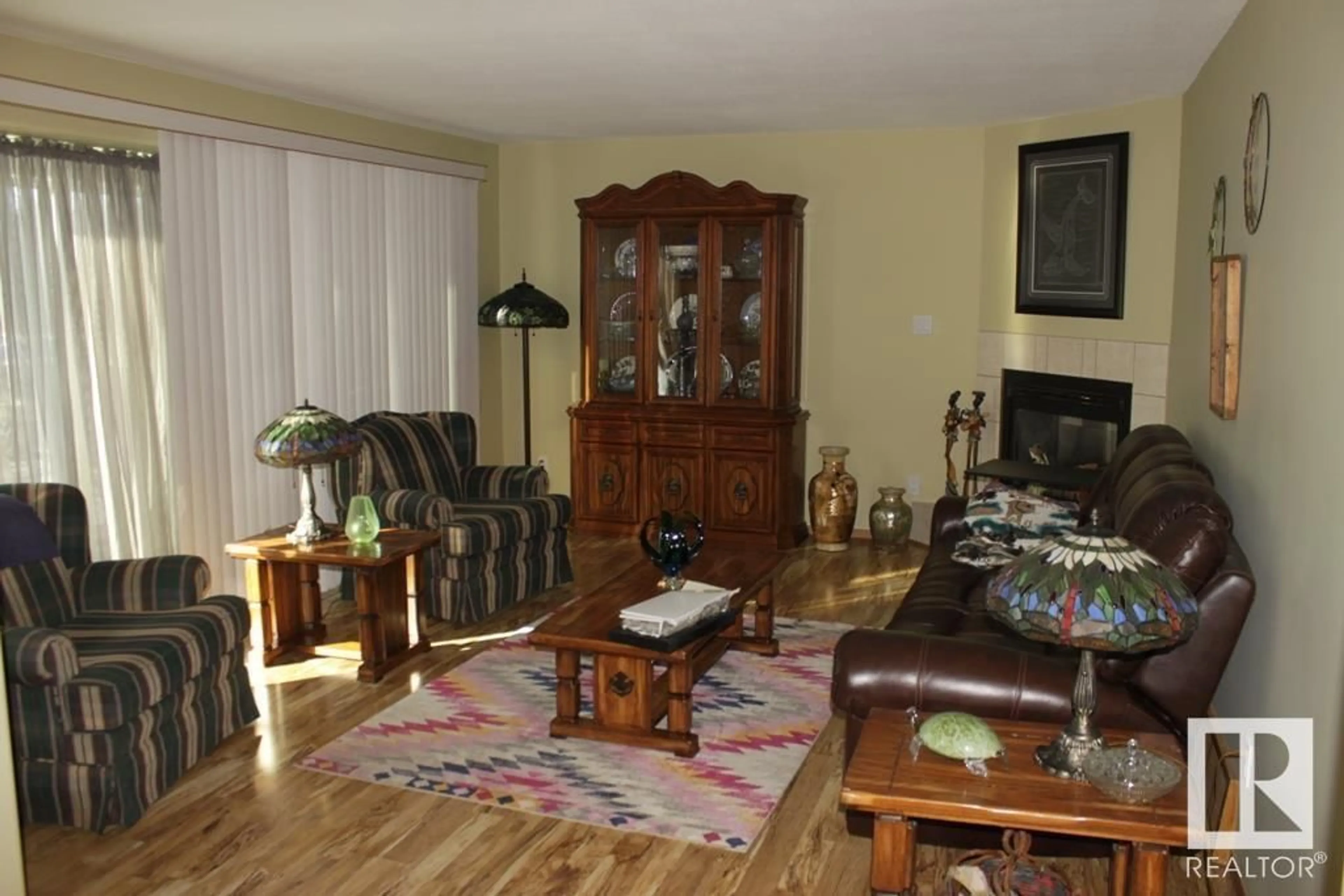 Living room with furniture, wood/laminate floor for 5108 53 AV, Ryley Alberta T0B4A0