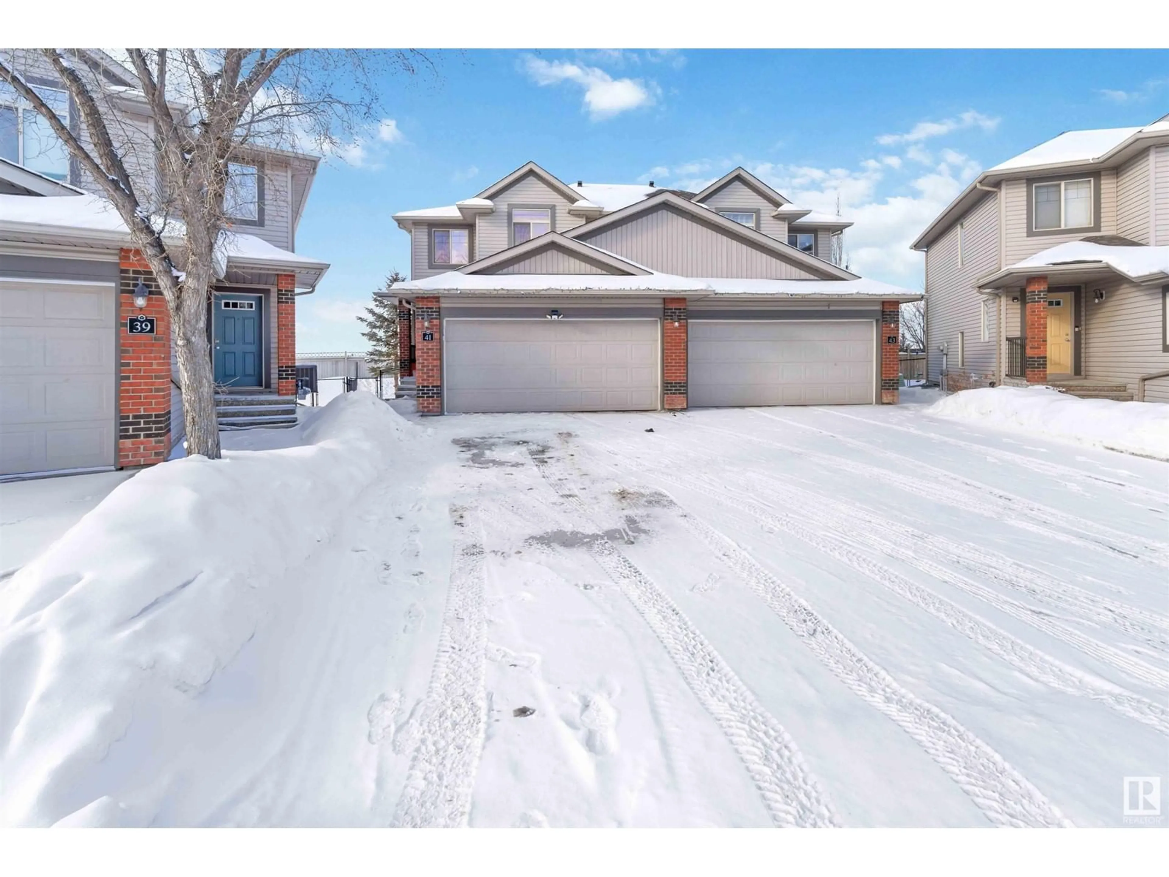 A pic from outside/outdoor area/front of a property/back of a property/a pic from drone, street for #41 1128 156 ST NW, Edmonton Alberta T6R0C9