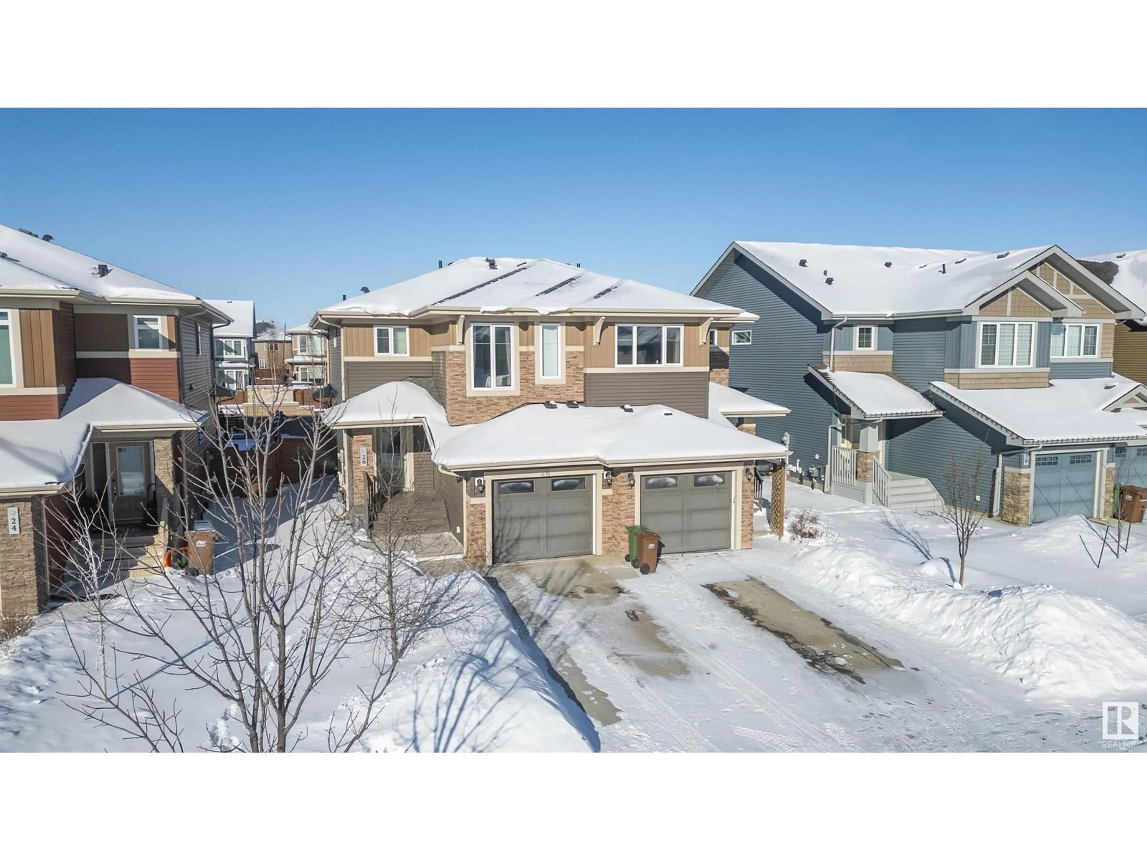 A pic from outside/outdoor area/front of a property/back of a property/a pic from drone, street for 26 JAMES CR, St. Albert Alberta T8N7S6