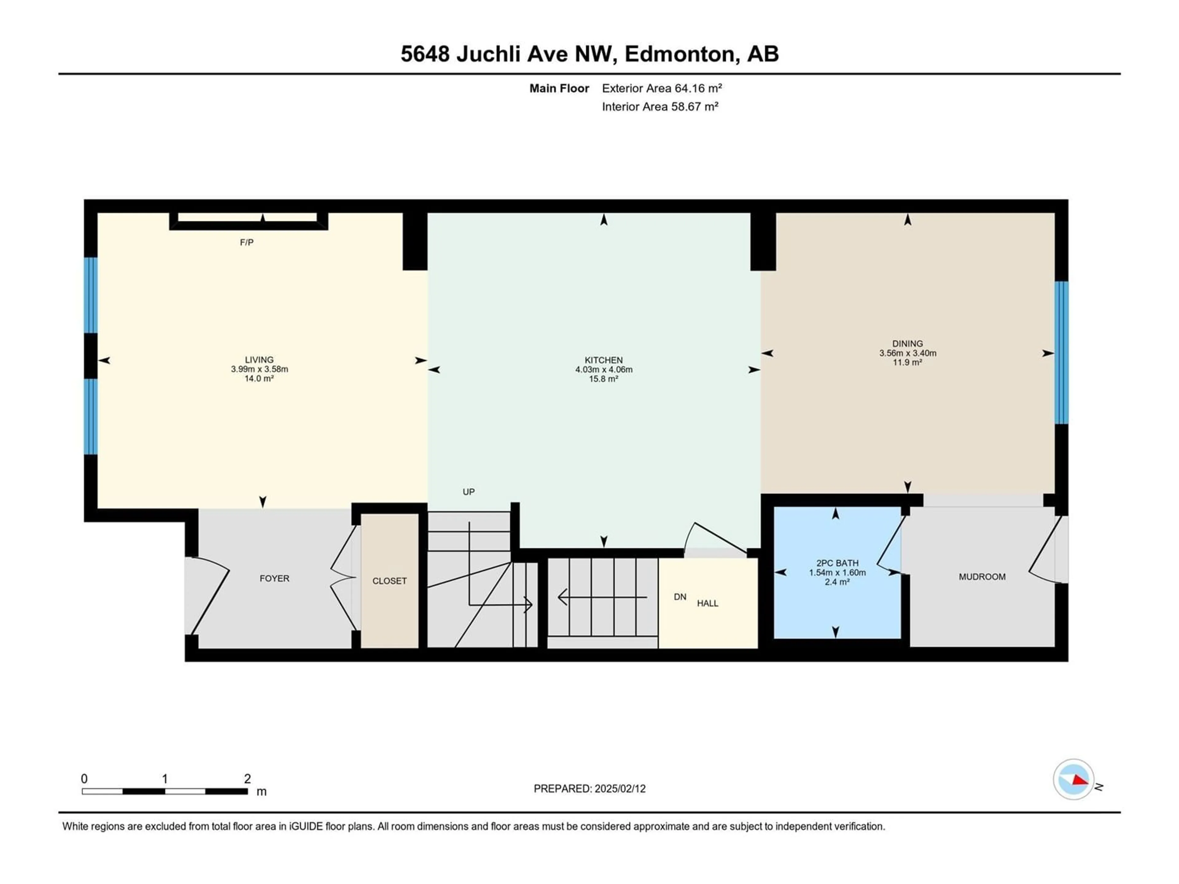 Floor plan for 5648 JUCHLI AV NW, Edmonton Alberta T5E6X5