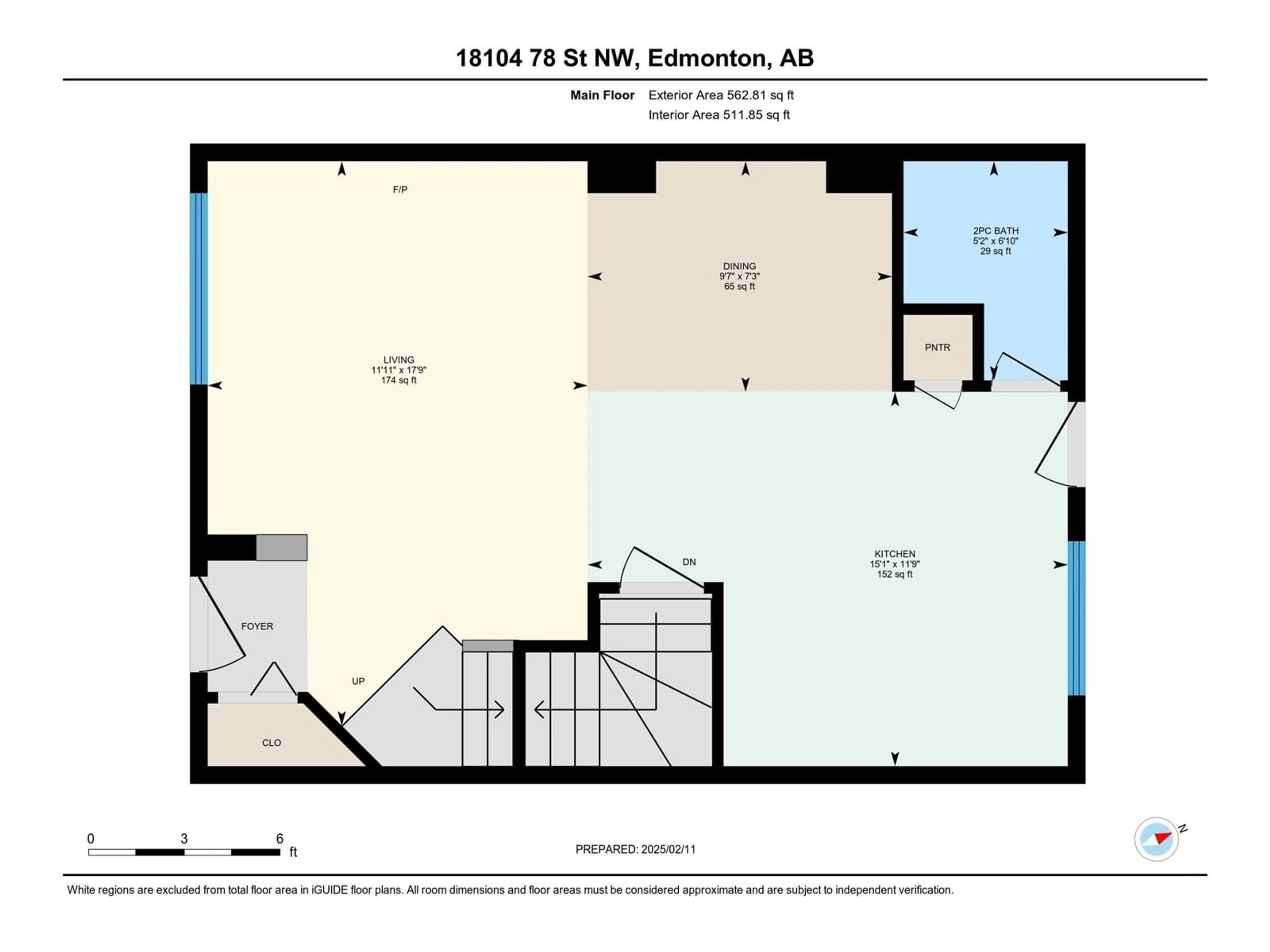 Floor plan for 18104 78 Street NW NW, Edmonton Alberta T5Z0L4