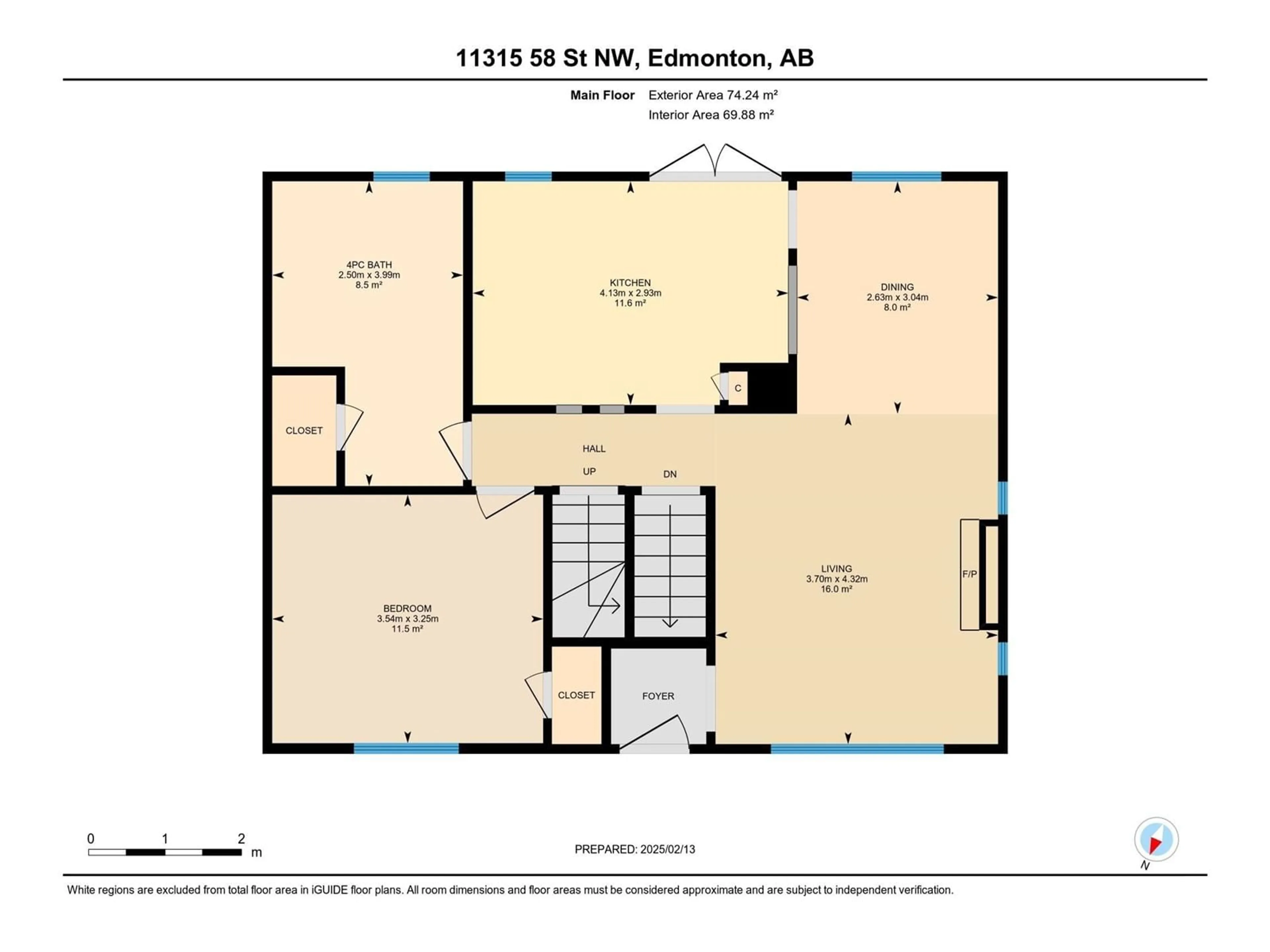 Floor plan for 11315 58 ST NW, Edmonton Alberta T5W3W6