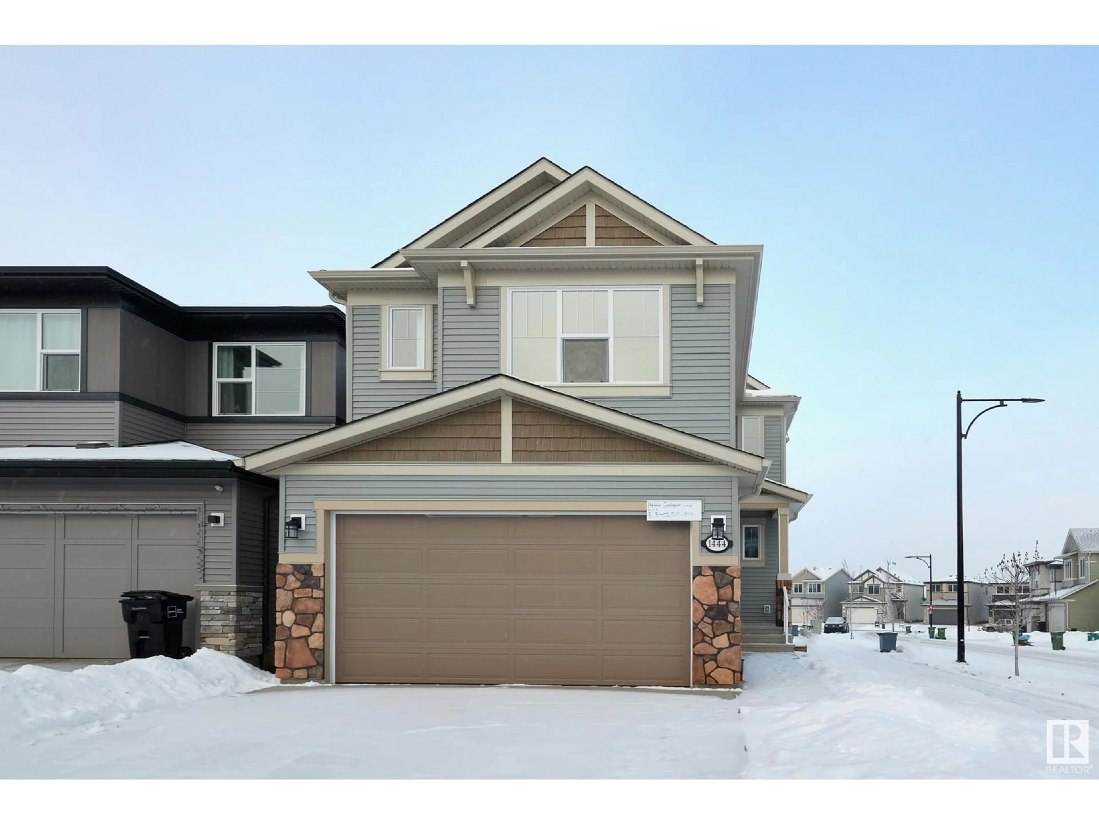 Home with vinyl exterior material, street for 1444 GOODSPEED LN NW, Edmonton Alberta T5T0W2