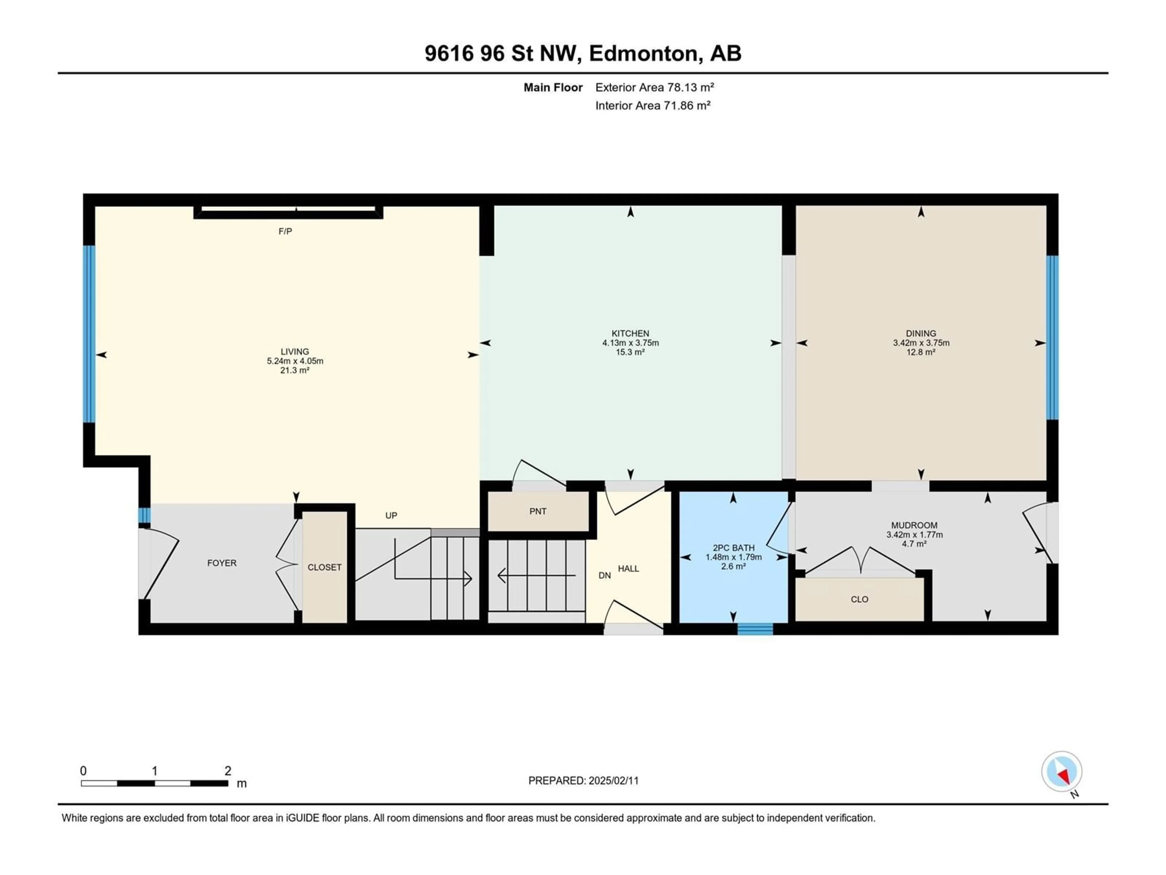 Floor plan for 9618 96 ST NW, Edmonton Alberta T6G2V7