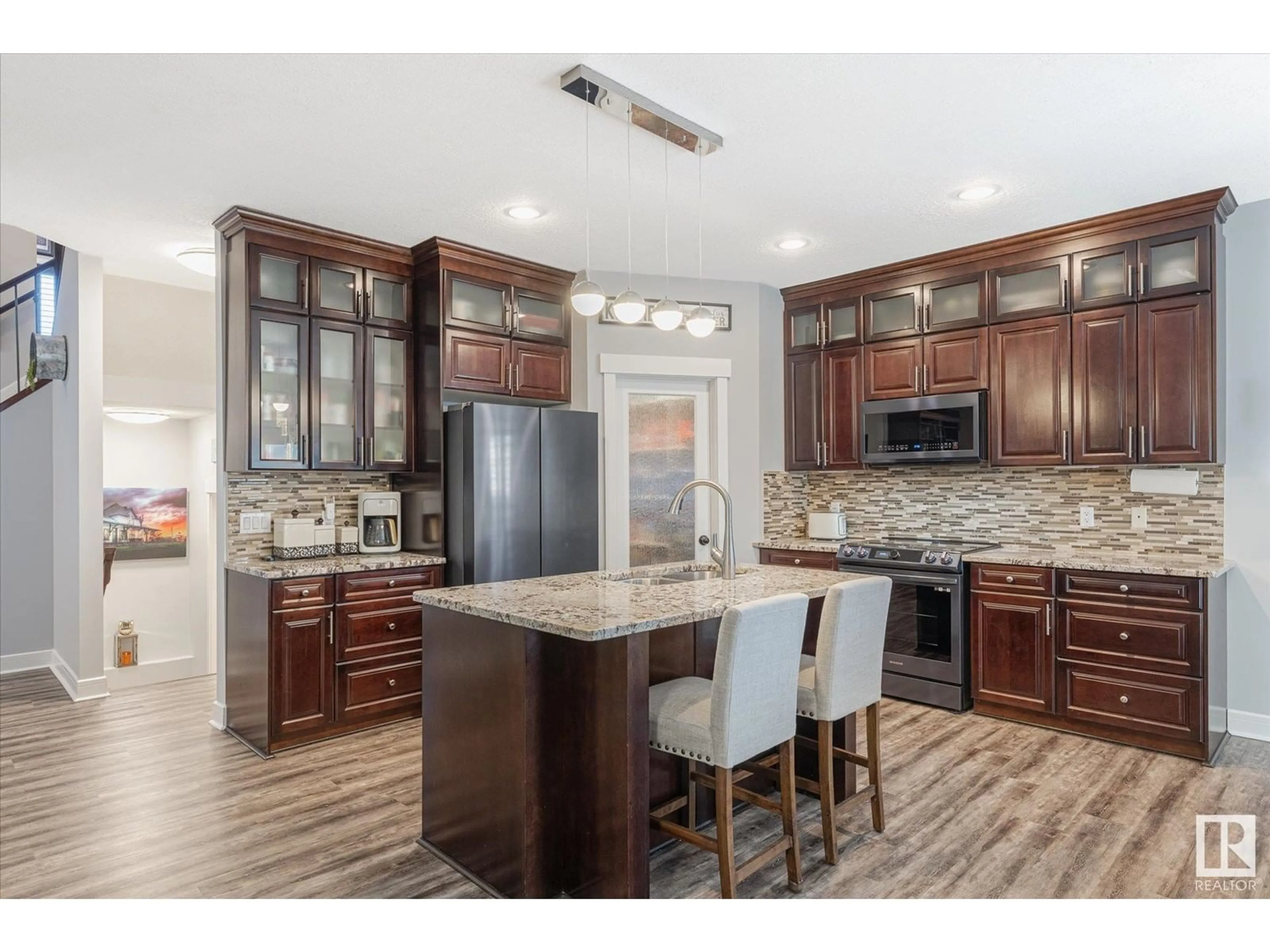 Open concept kitchen, ceramic/tile floor for 137 WESTBROOK WD, Fort Saskatchewan Alberta T8L0L2