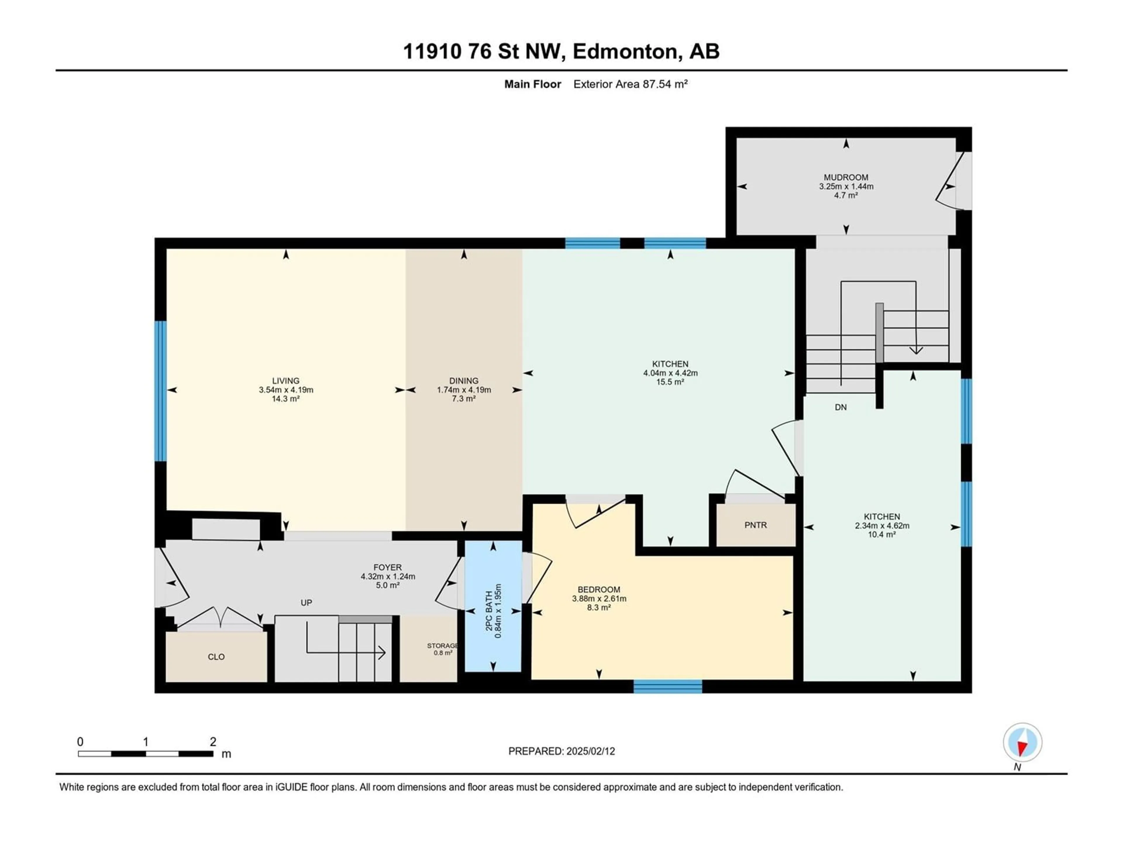 Floor plan for 11910 76 ST NW NW, Edmonton Alberta T5B2C7