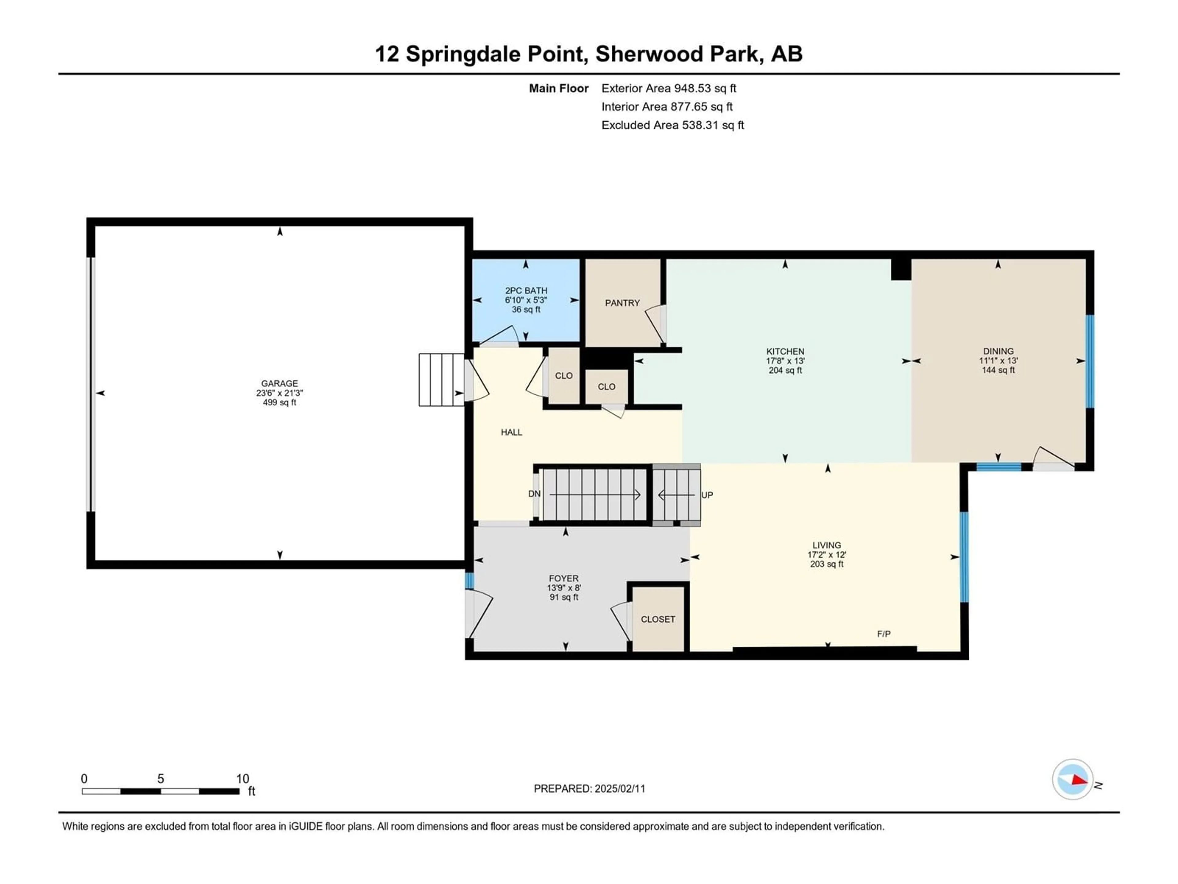 Floor plan for 12 Springdale PT, Sherwood Park Alberta T8H0S3