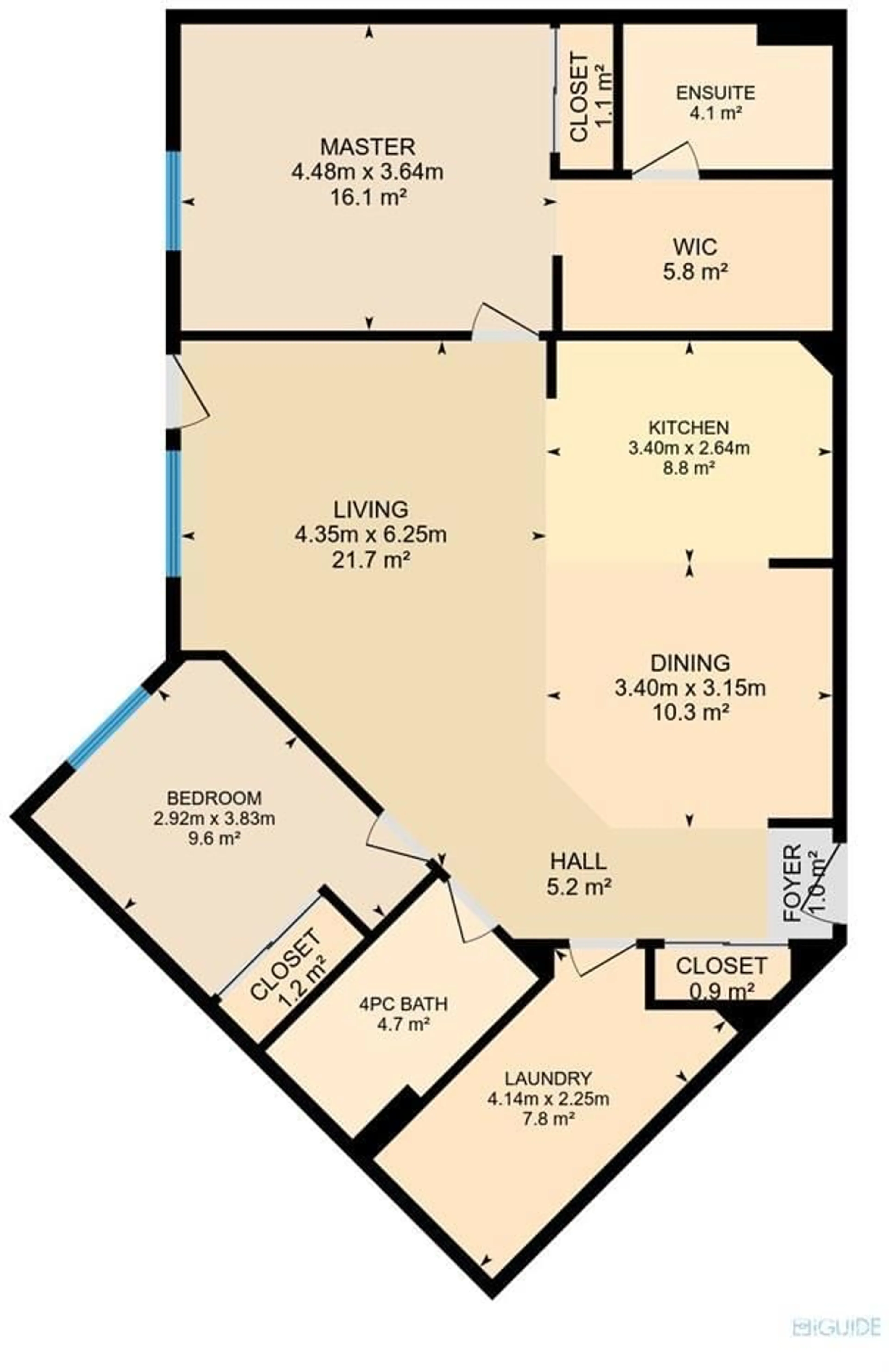 Floor plan for #1104 - 330 CLAREVIEW STATION DR, Edmonton Alberta T5Y0E6