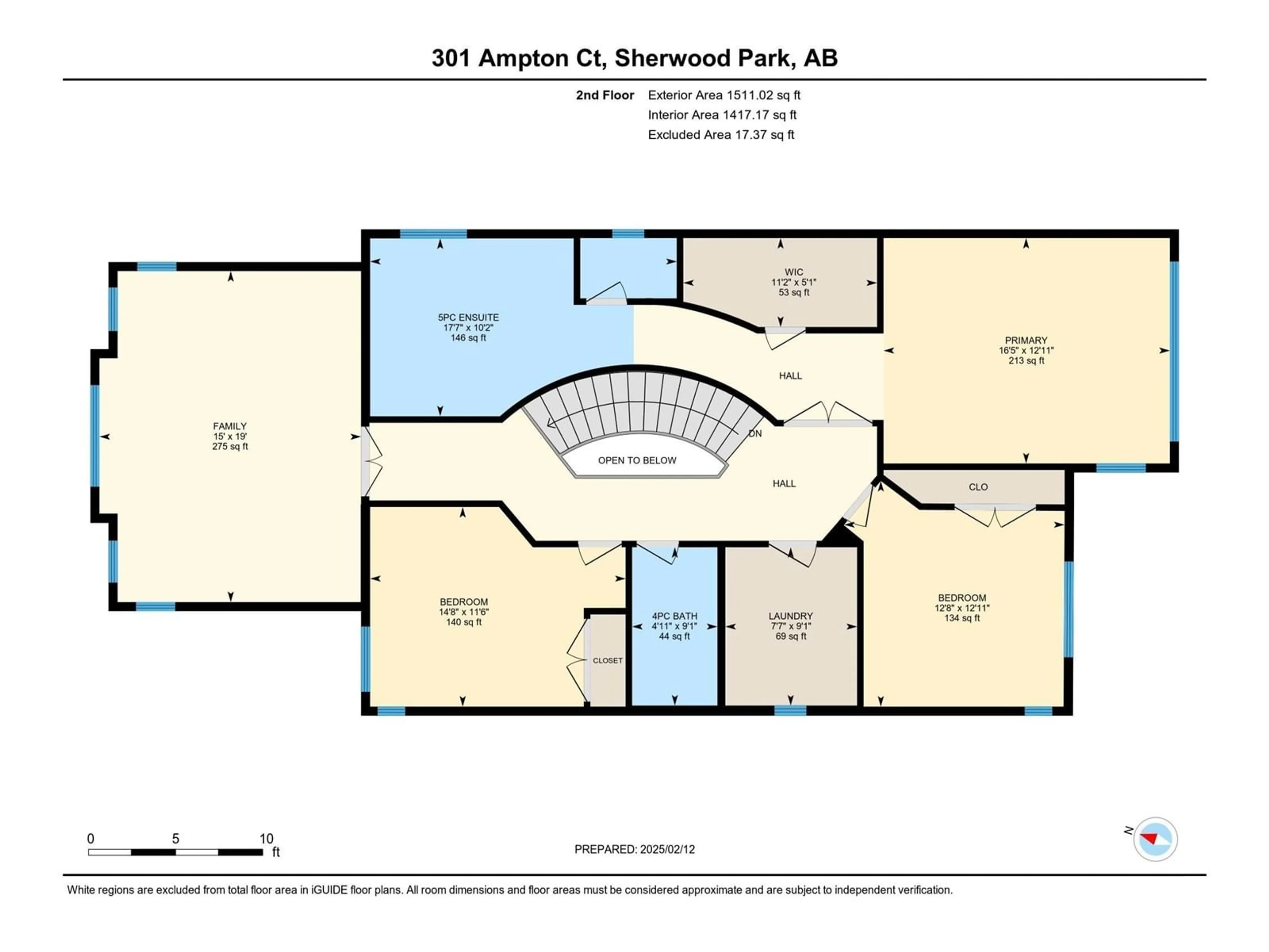 Floor plan for 301 AMPTON COURT, Sherwood Park Alberta T8H0W1