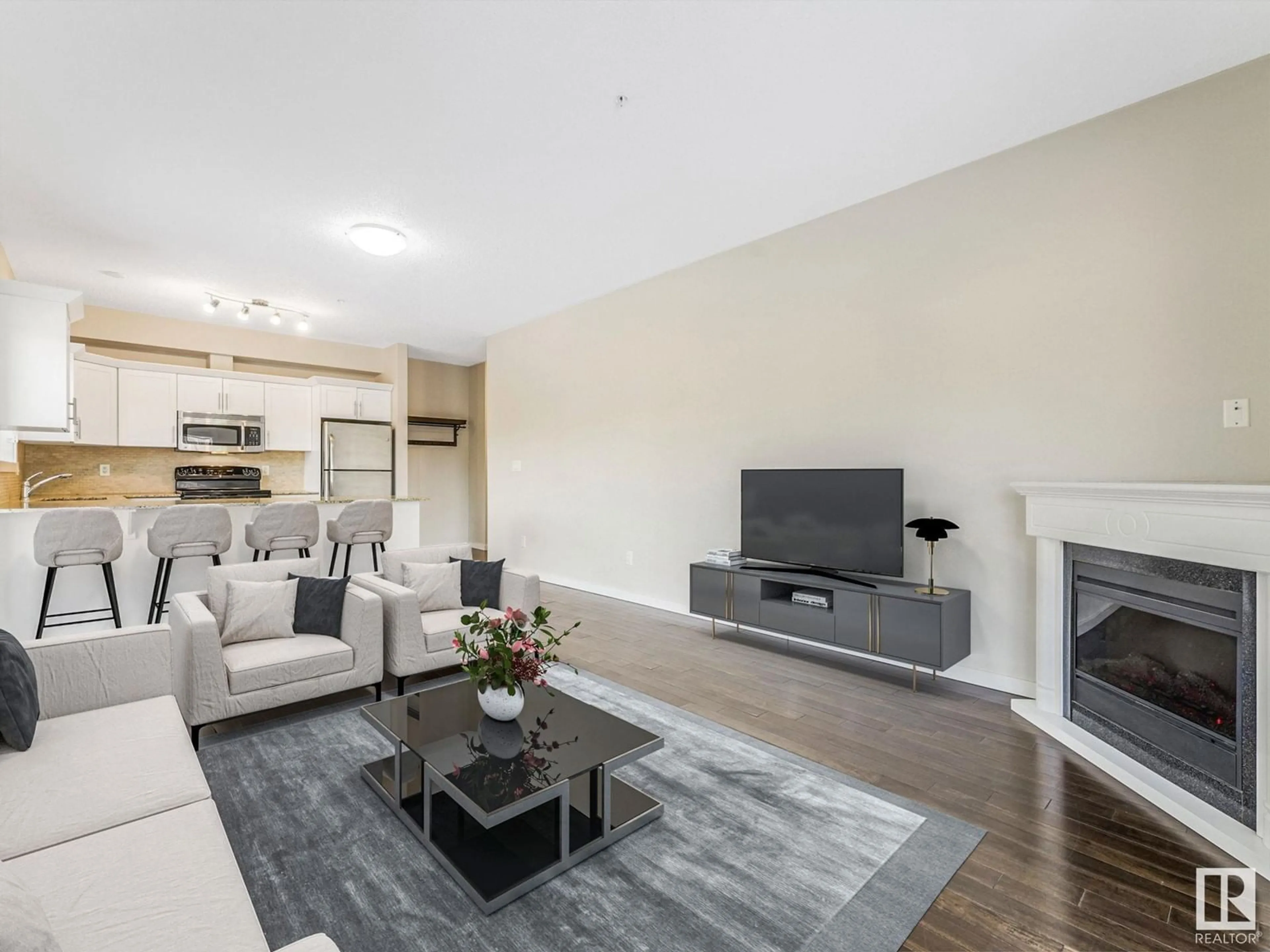 Living room with furniture, unknown for #304 - 10524 77 AV, Edmonton Alberta T6E1N1