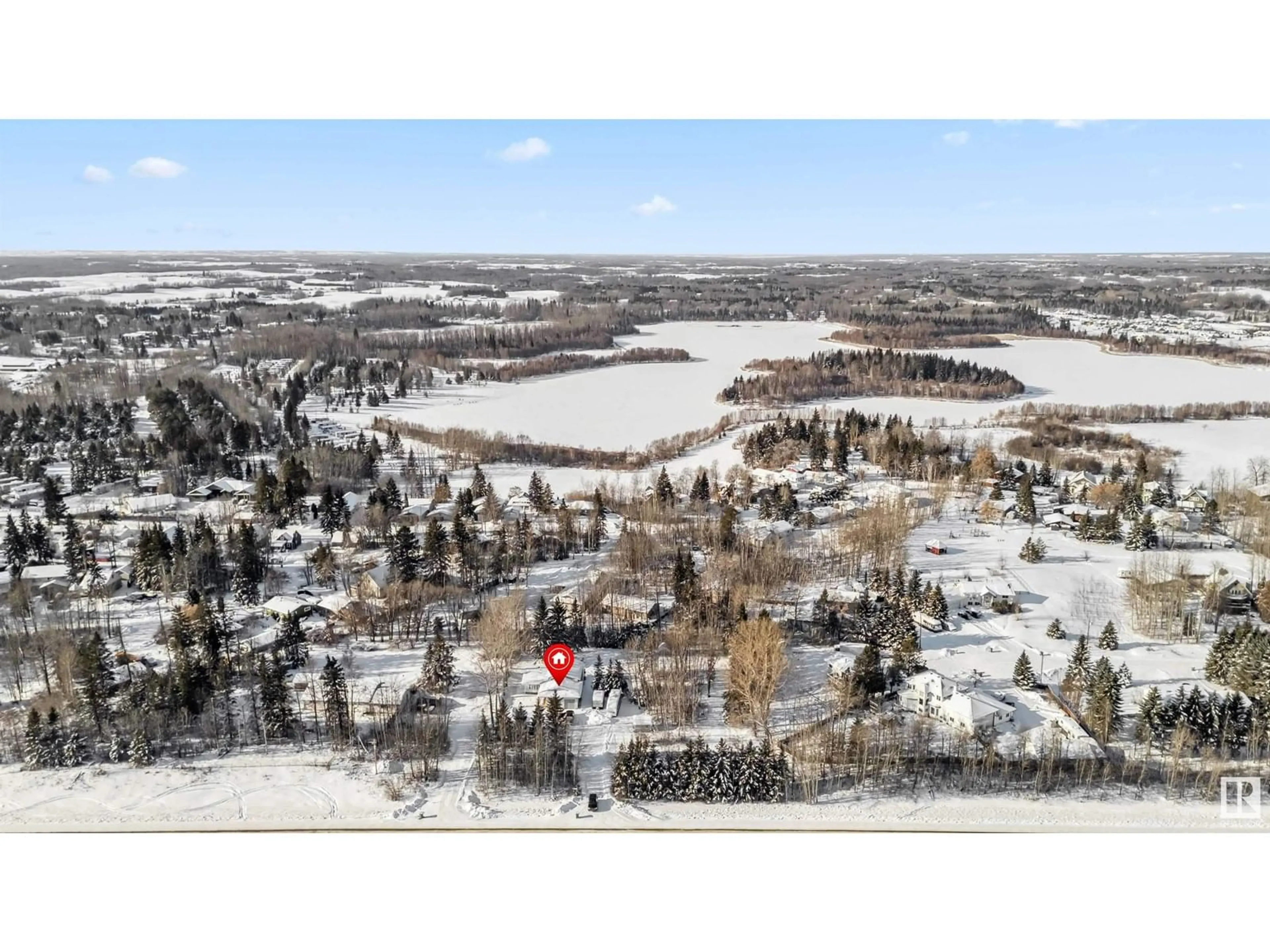 A pic from outside/outdoor area/front of a property/back of a property/a pic from drone, water/lake/river/ocean view for 0 547 RR 15, Rural Parkland County Alberta T7Z2T8