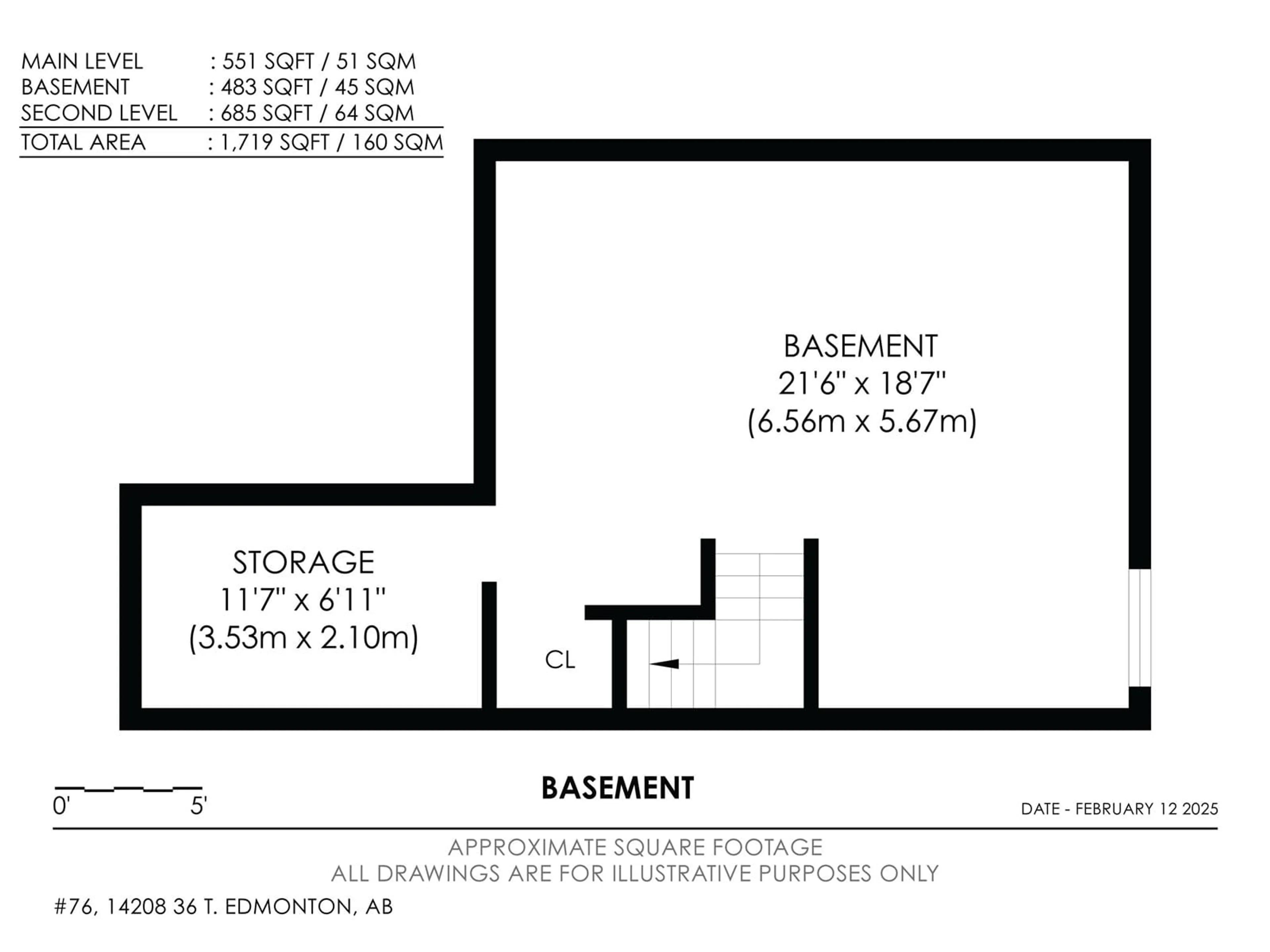 Floor plan for #76 14208 36 ST NW, Edmonton Alberta T5Y0E4