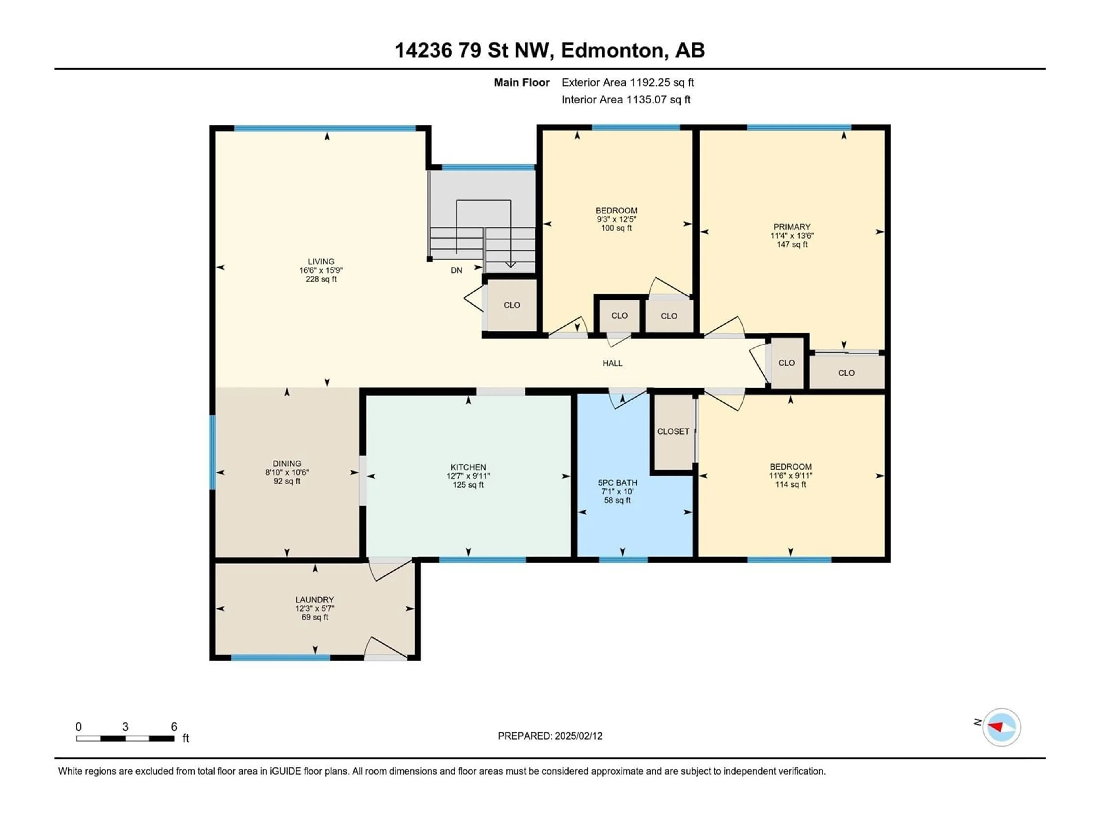 Floor plan for 14236 79 ST NW, Edmonton Alberta T5C1K3