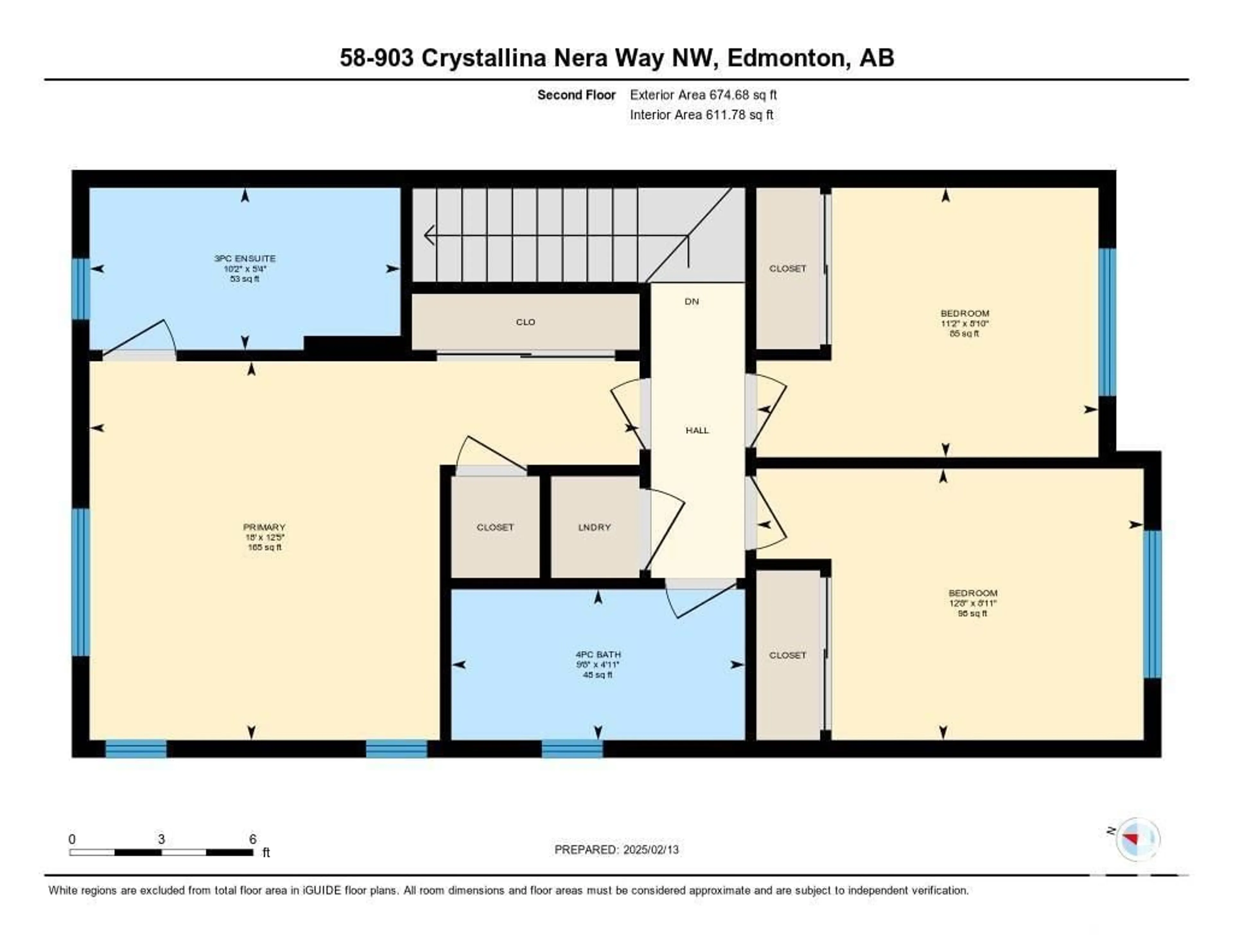 Floor plan for #58 903 CRYSTALLINA NERA WY NW, Edmonton Alberta T5Z0N6