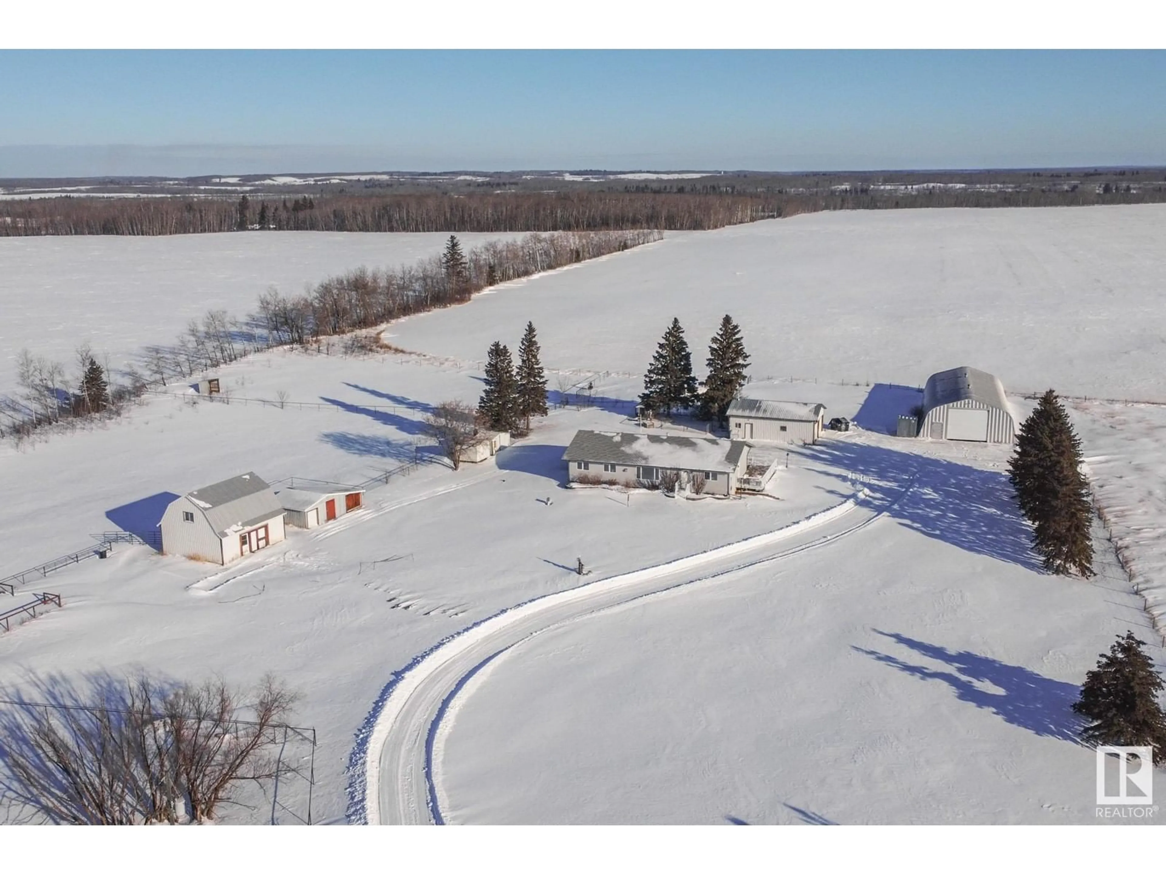 A pic from outside/outdoor area/front of a property/back of a property/a pic from drone, unknown for 61229 Rge Rd 483, Rural Bonnyville M.D. Alberta T0A1P0