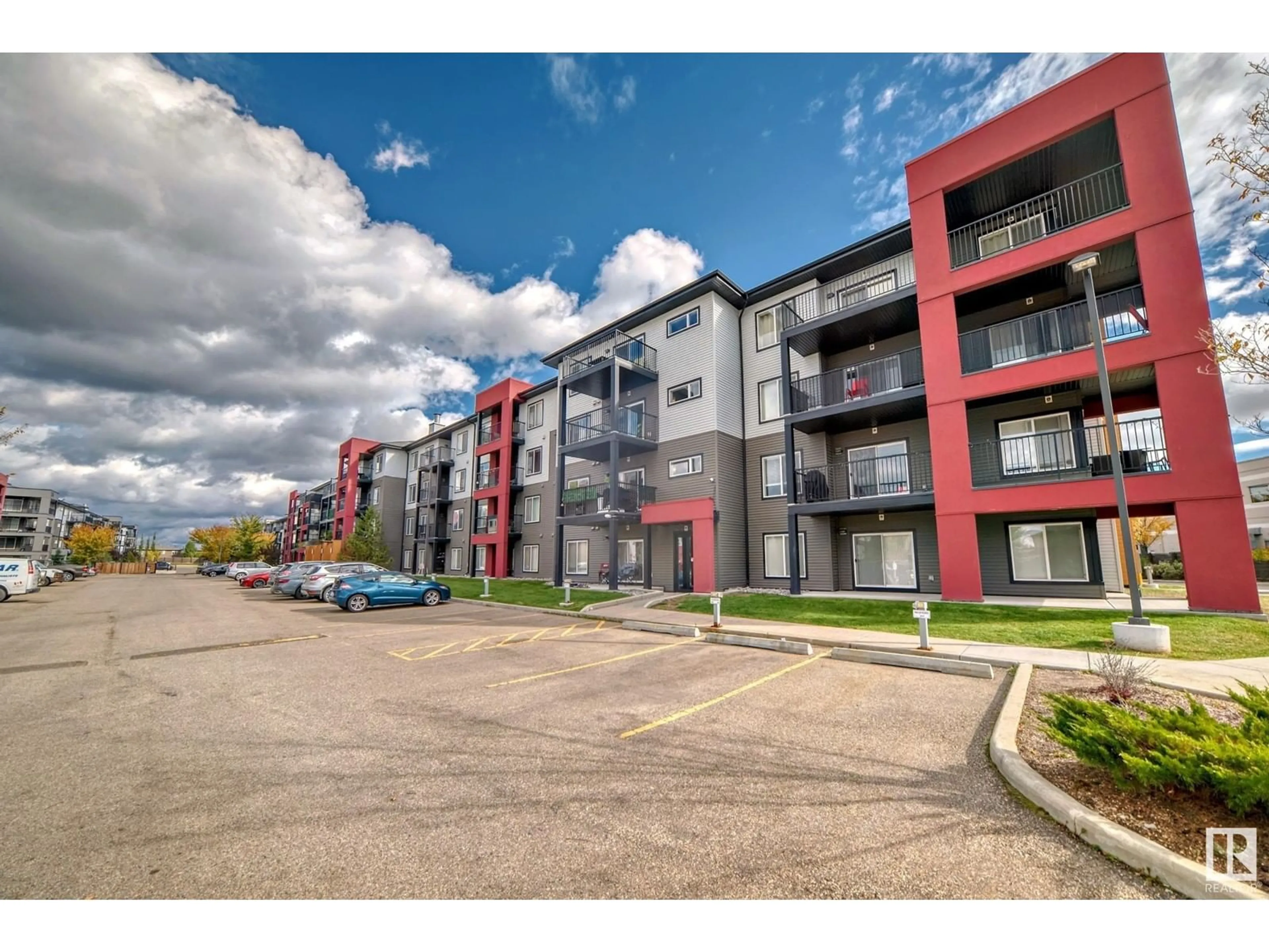 A pic from outside/outdoor area/front of a property/back of a property/a pic from drone, street for #430 344 WINDERMERE RD NW, Edmonton Alberta T6W2P2