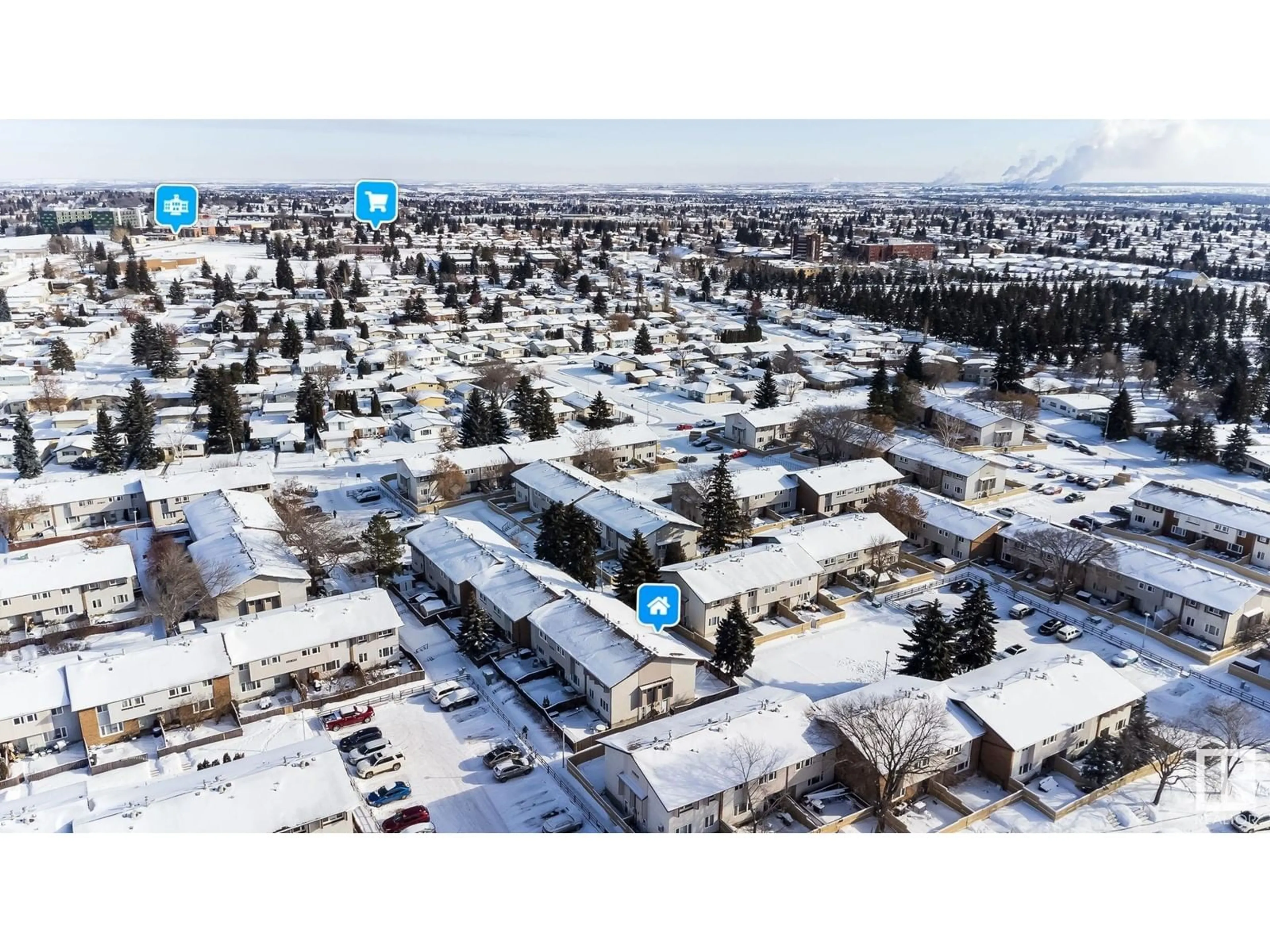 A pic from outside/outdoor area/front of a property/back of a property/a pic from drone, street for #17 14215 82 ST NW, Edmonton Alberta T5E2V7