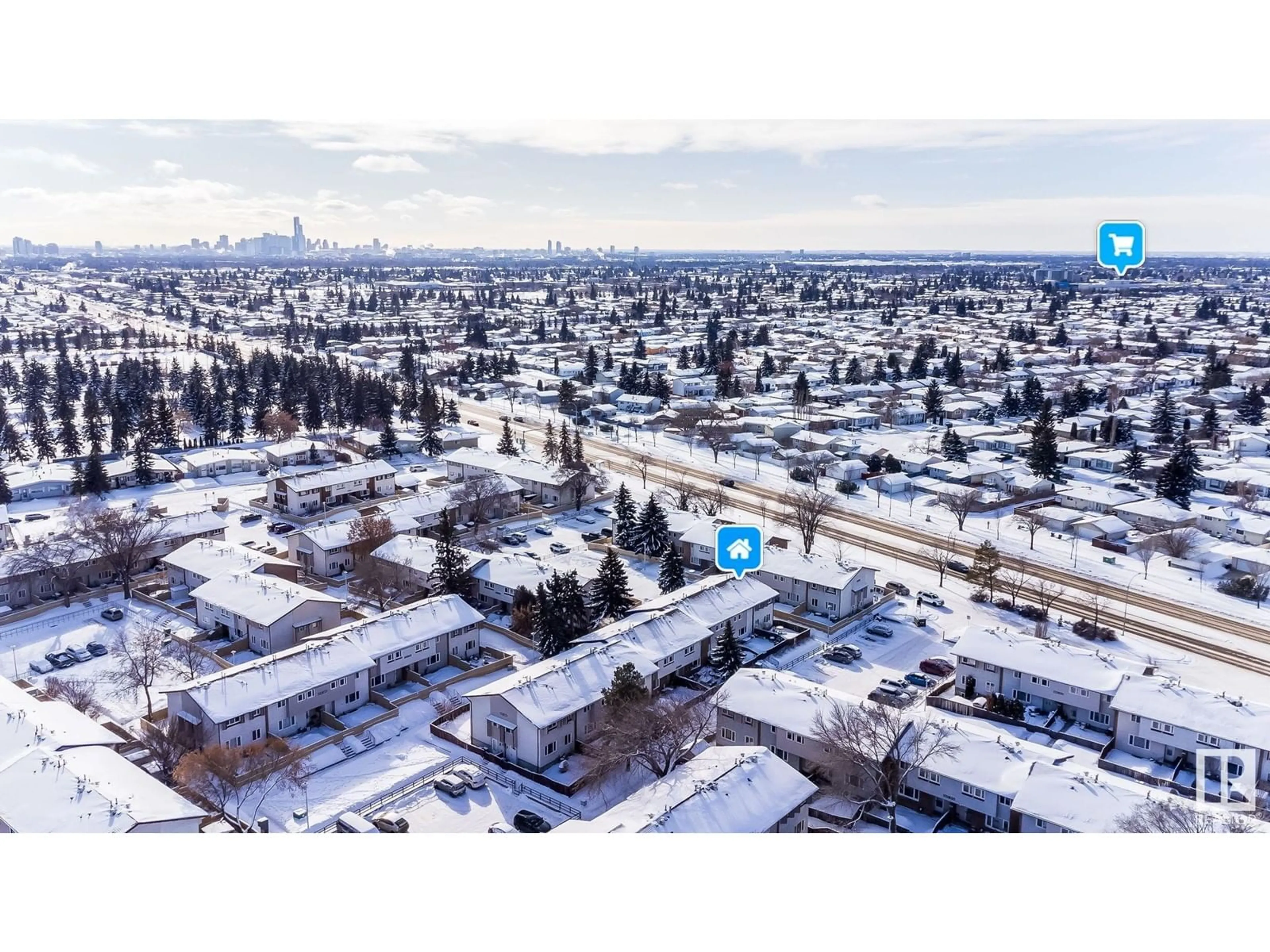 A pic from outside/outdoor area/front of a property/back of a property/a pic from drone, unknown for #17 14215 82 ST NW, Edmonton Alberta T5E2V7