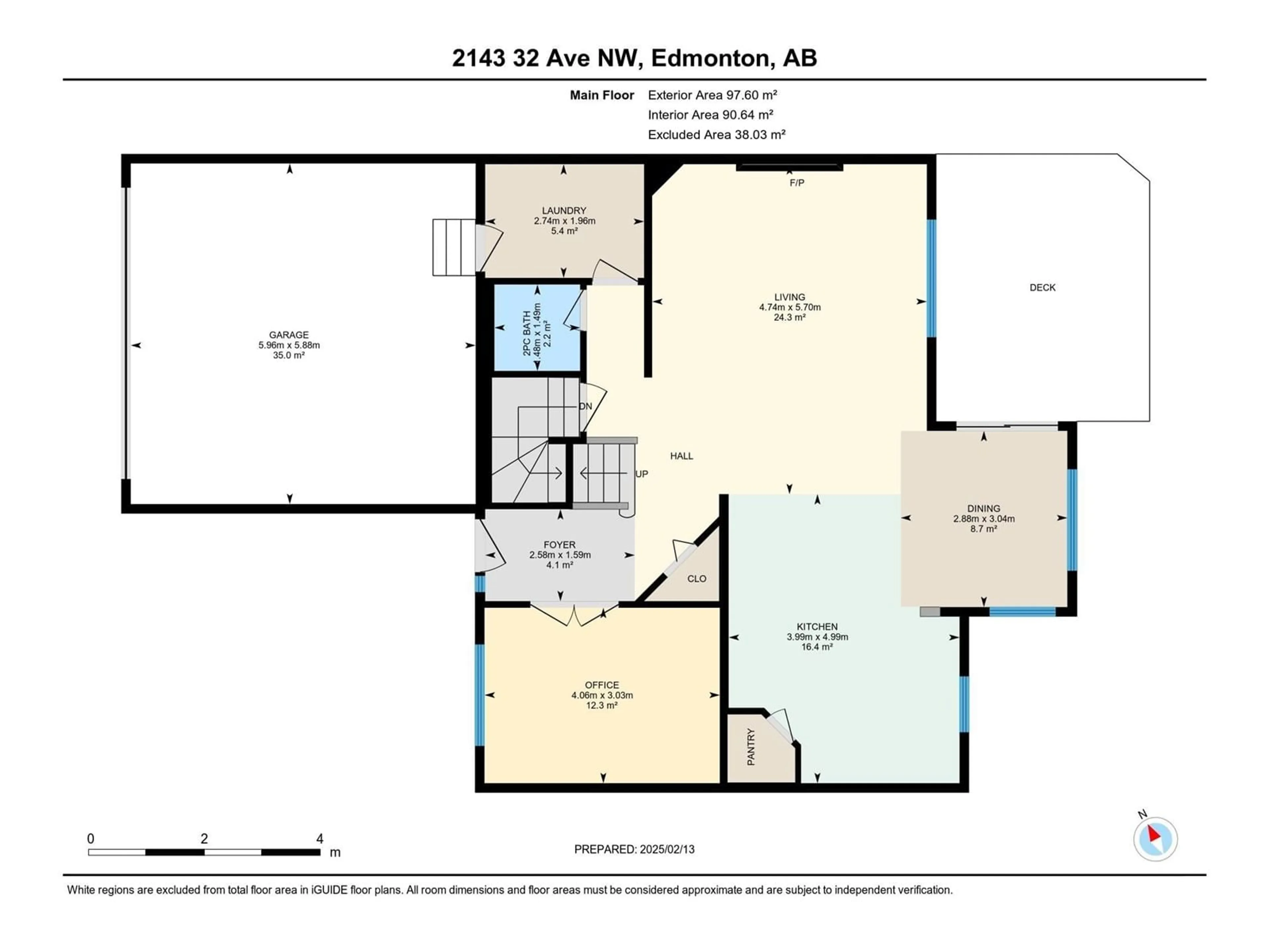 Floor plan for 2143 32 AV NW, Edmonton Alberta T6T0A9