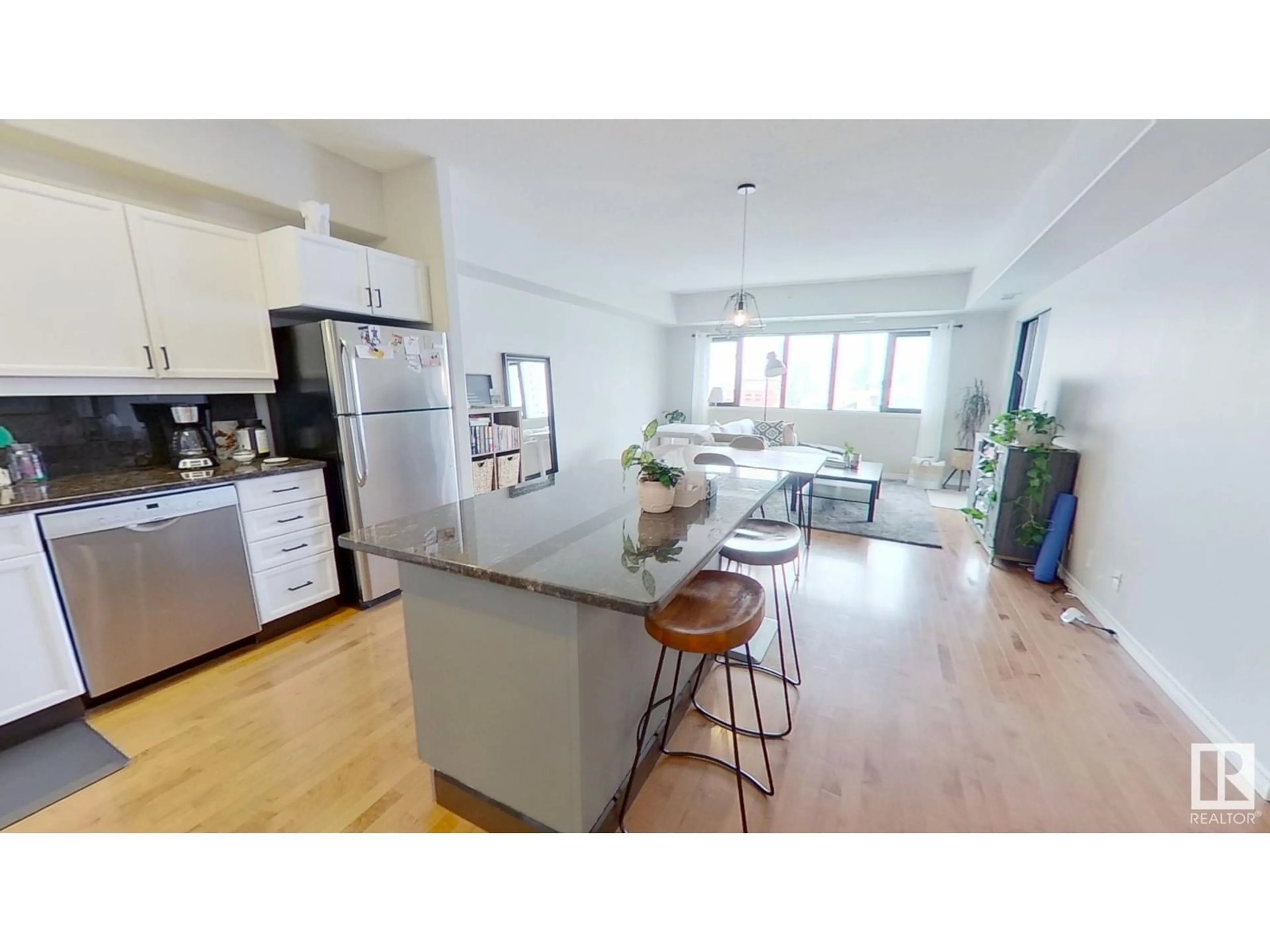 Open concept kitchen, unknown for #705 10319 111 ST NW, Edmonton Alberta T5K0A2