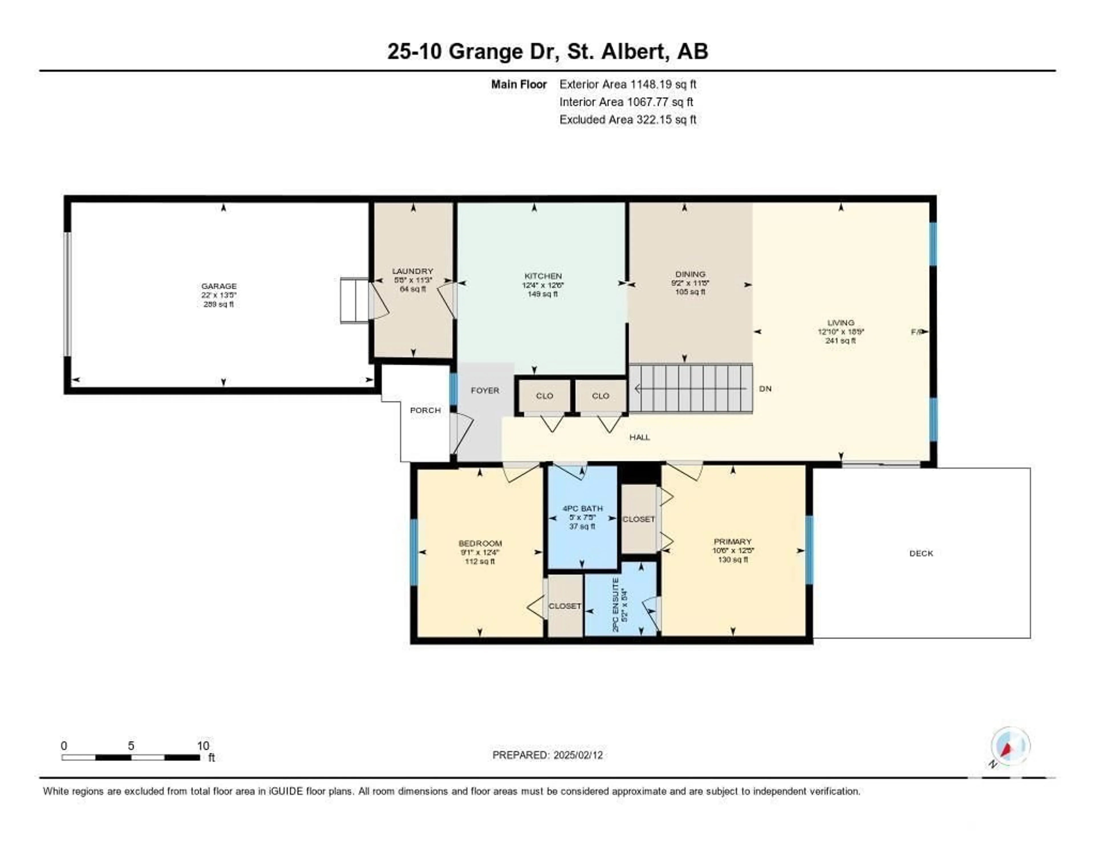 Floor plan for #25 10 GRANGE DR, St. Albert Alberta T8N5Z2