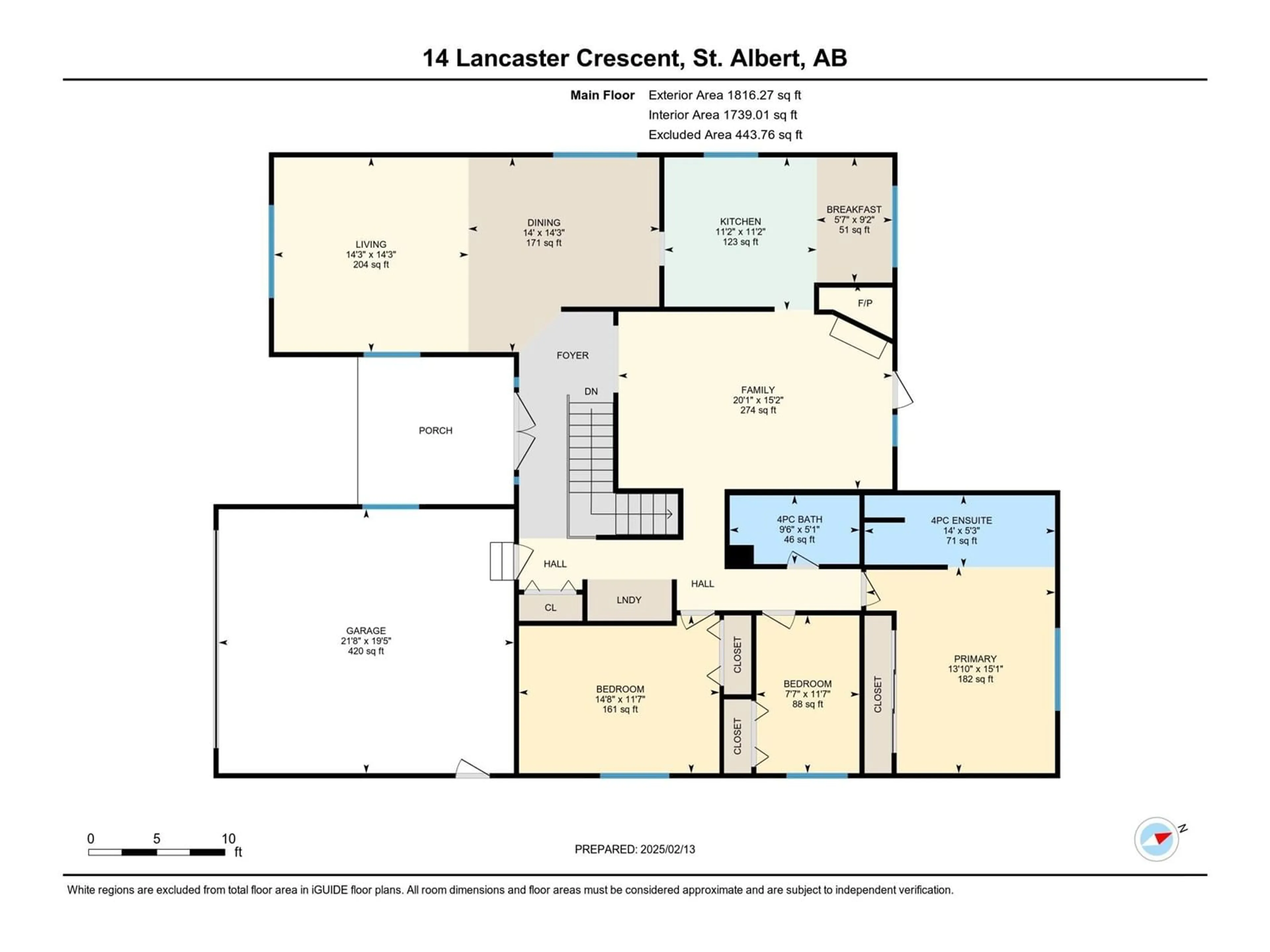 Floor plan for 14 LANCASTER CR, St. Albert Alberta T8N2N8