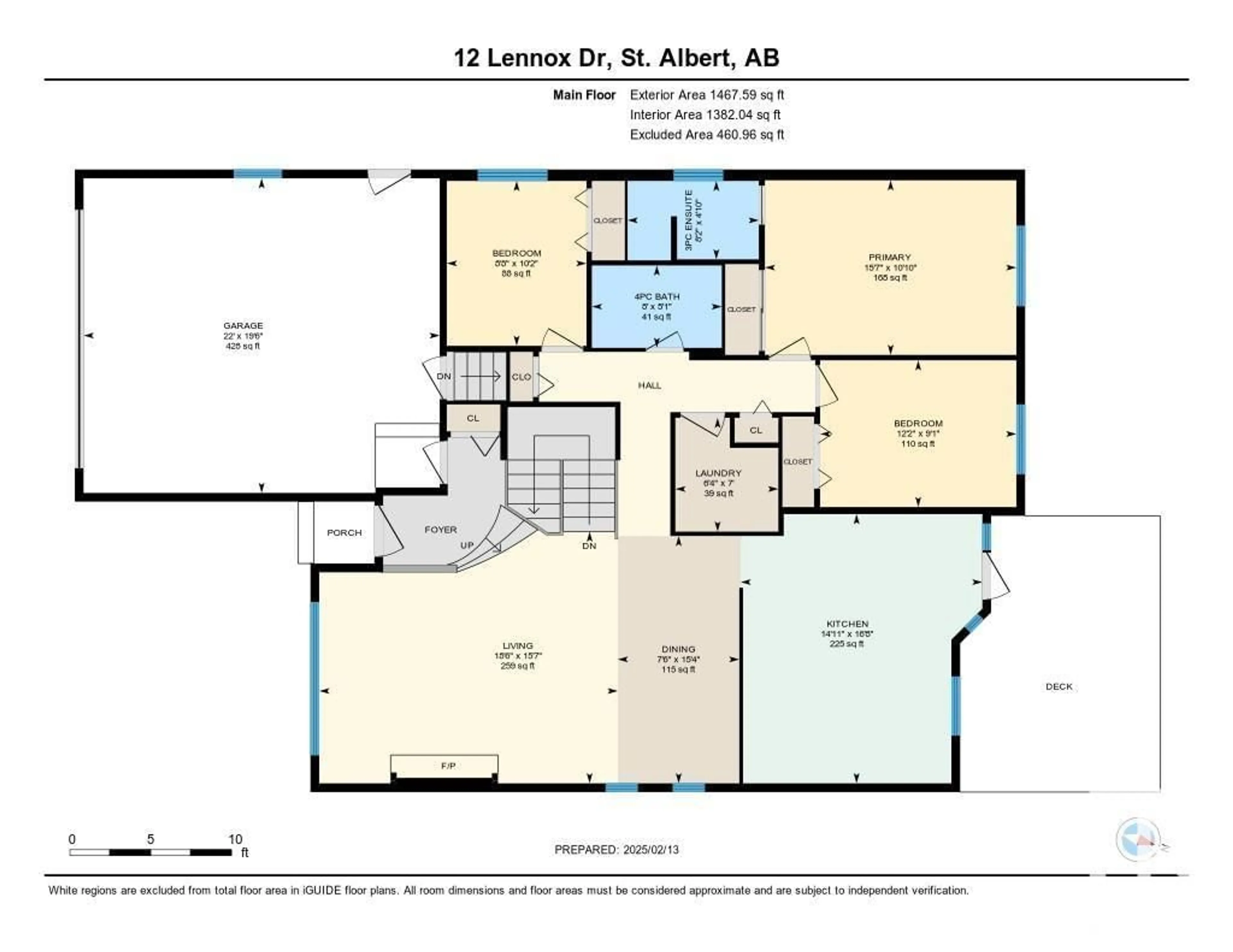 Floor plan for 12 LENNOX DR, St. Albert Alberta T8N4L8