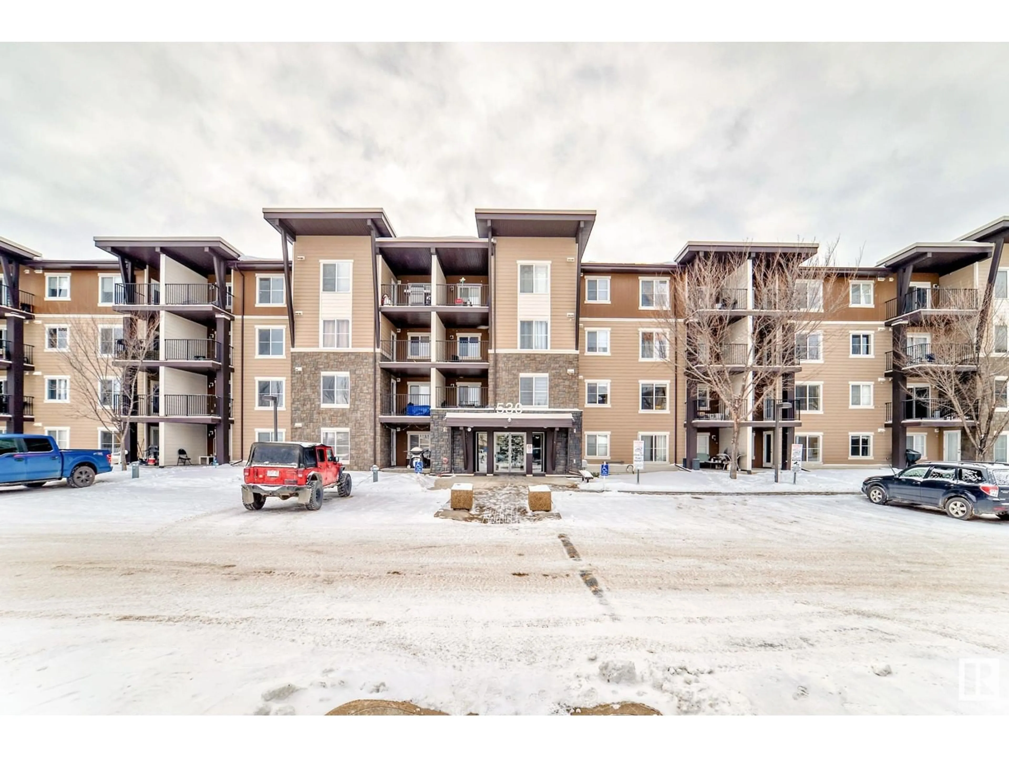 A pic from outside/outdoor area/front of a property/back of a property/a pic from drone, building for #203 530 WATT BV SW, Edmonton Alberta T6X1P7