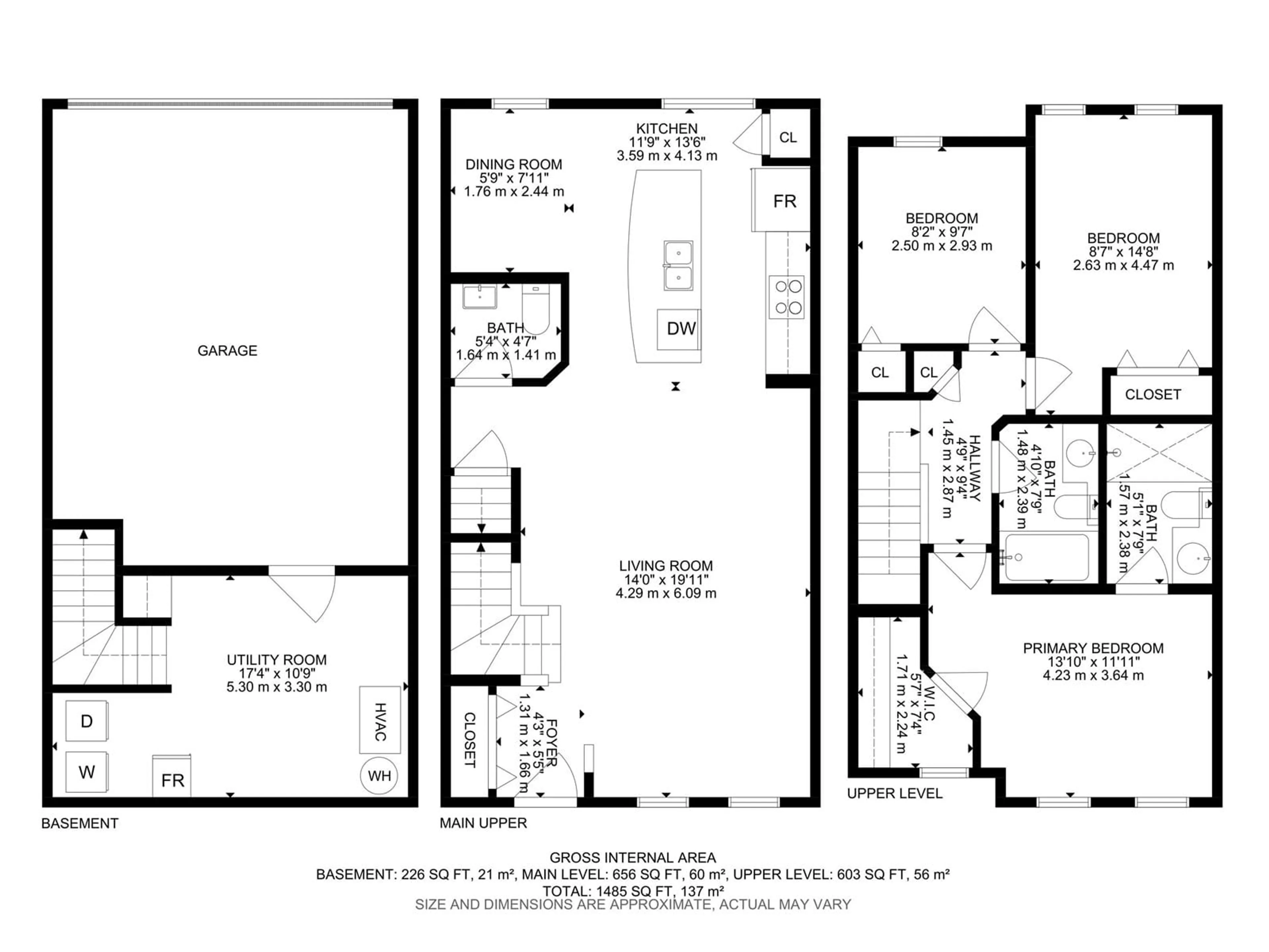 Floor plan for #24 1623 TOWNE CENTRE BV NW, Edmonton Alberta T6R0S3