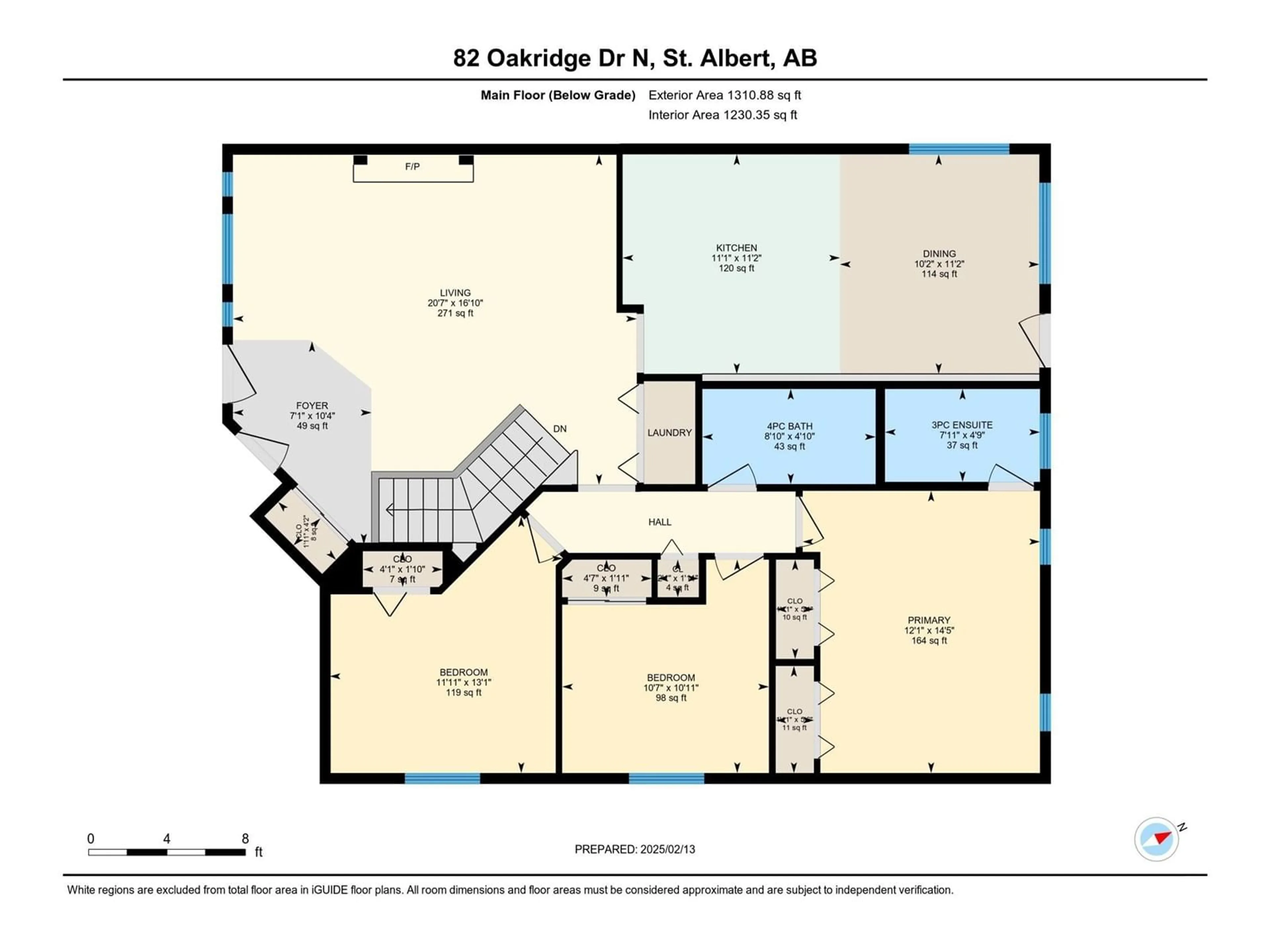 Floor plan for 82 OAKRIDGE DR N, St. Albert Alberta T8N6L8