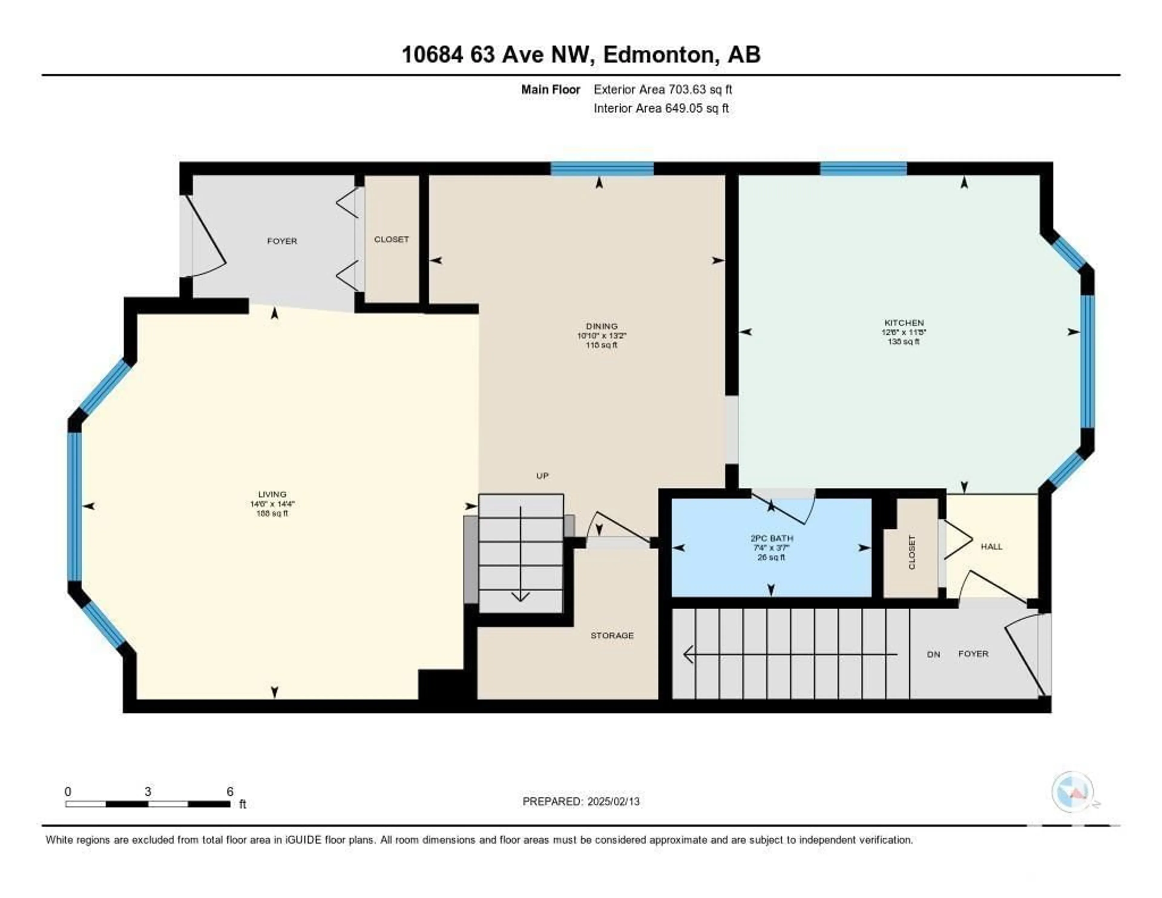 Floor plan for 10684 63 AV NW, Edmonton Alberta T6H1P6