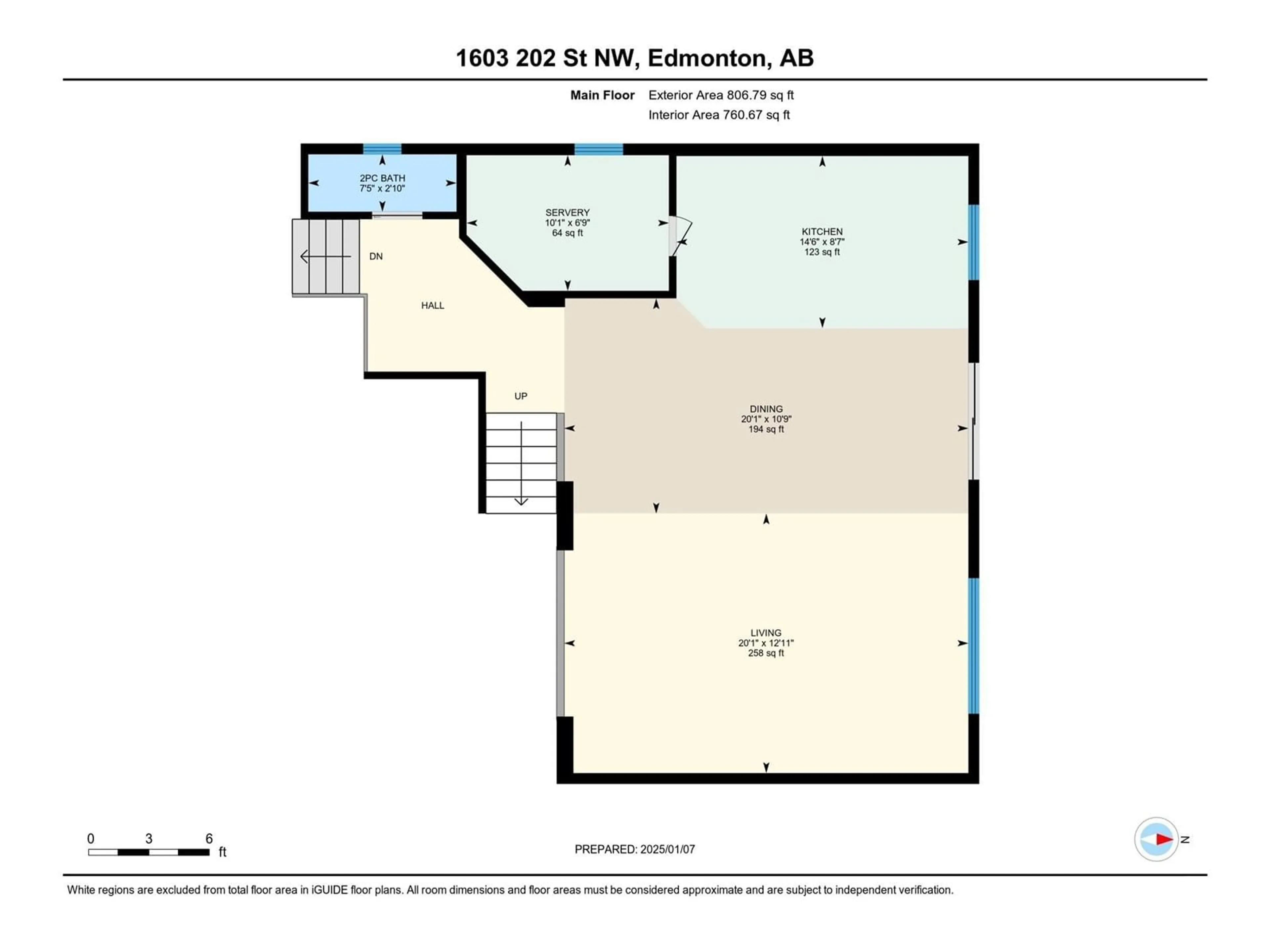 Floor plan for 1603 202 ST NW, Edmonton Alberta T6M1K6