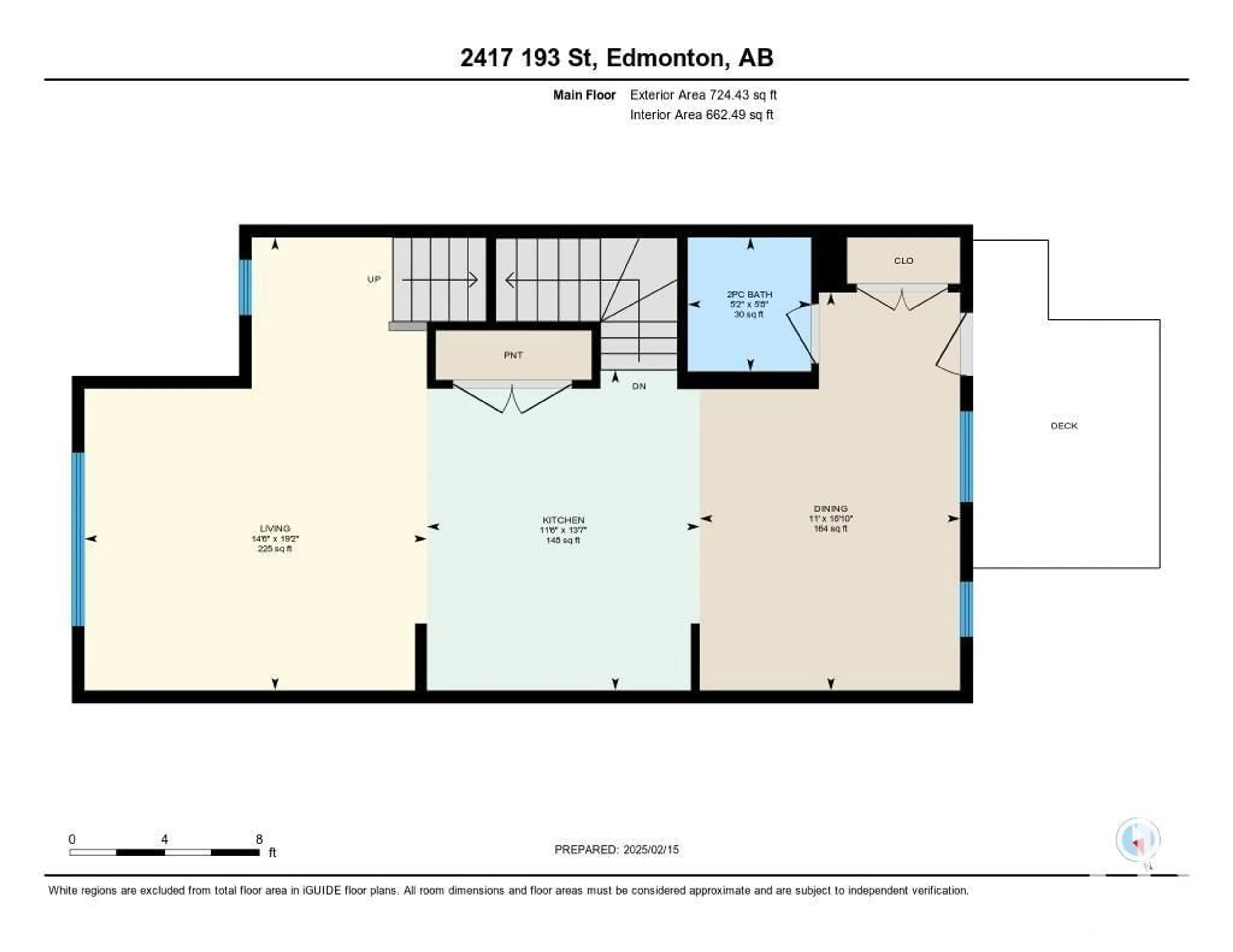 Floor plan for 2417 193 ST NW, Edmonton Alberta T6M1P6