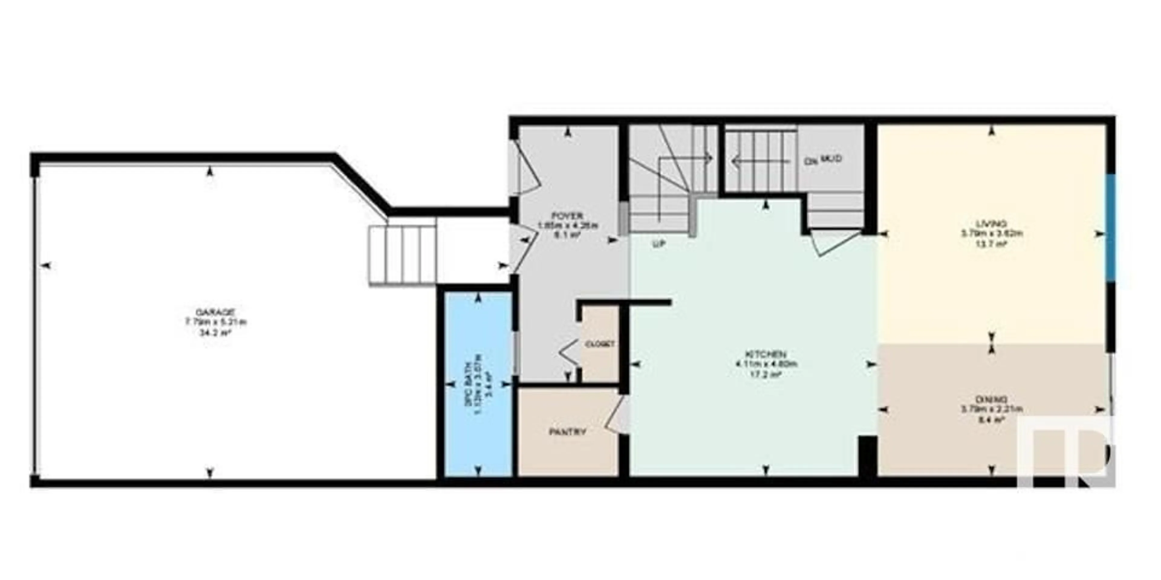 Floor plan for 3422 169 ST SW, Edmonton Alberta T6W5M4