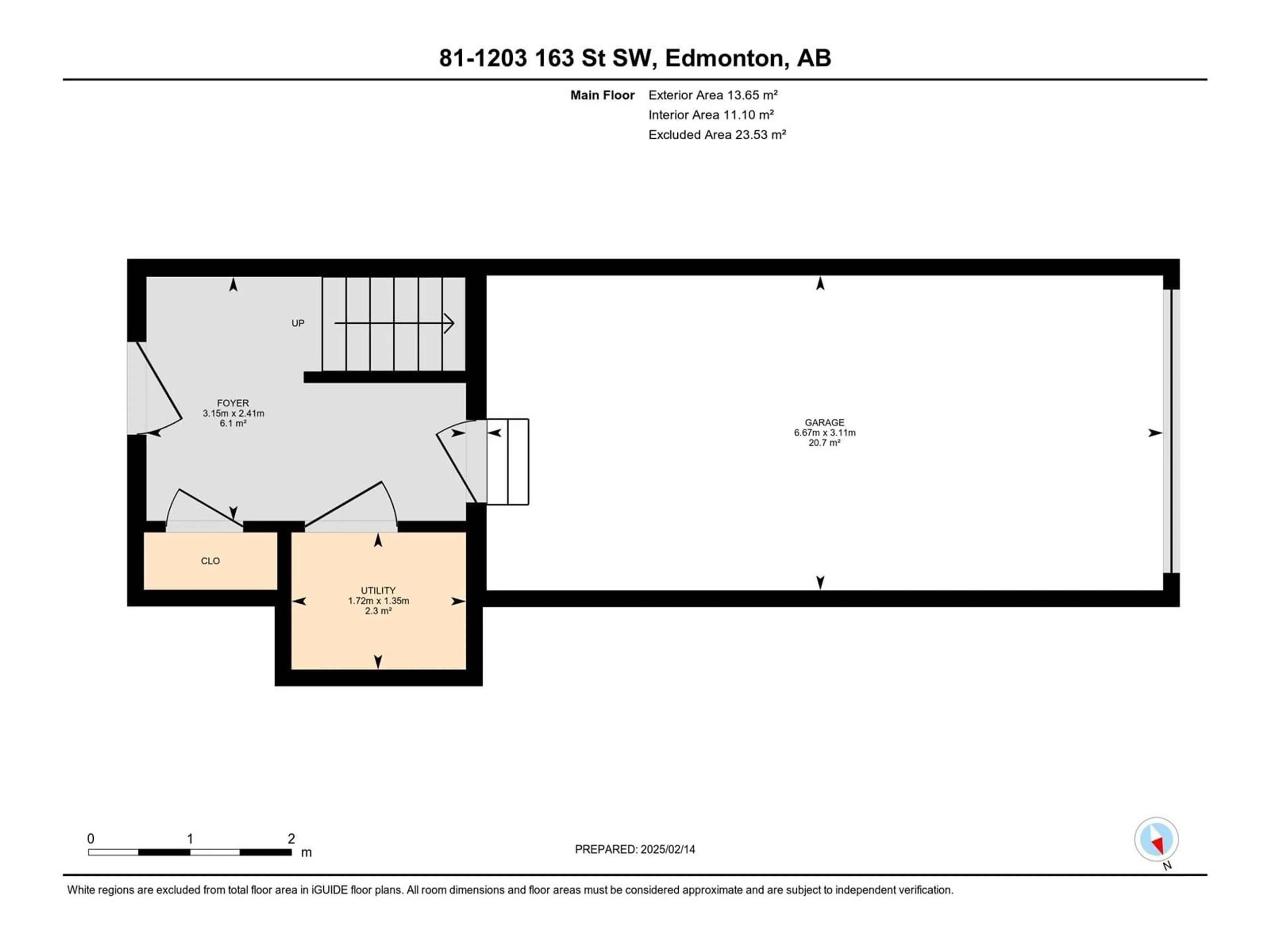 Floor plan for #81 1203 163 ST SW, Edmonton Alberta T6W3X1