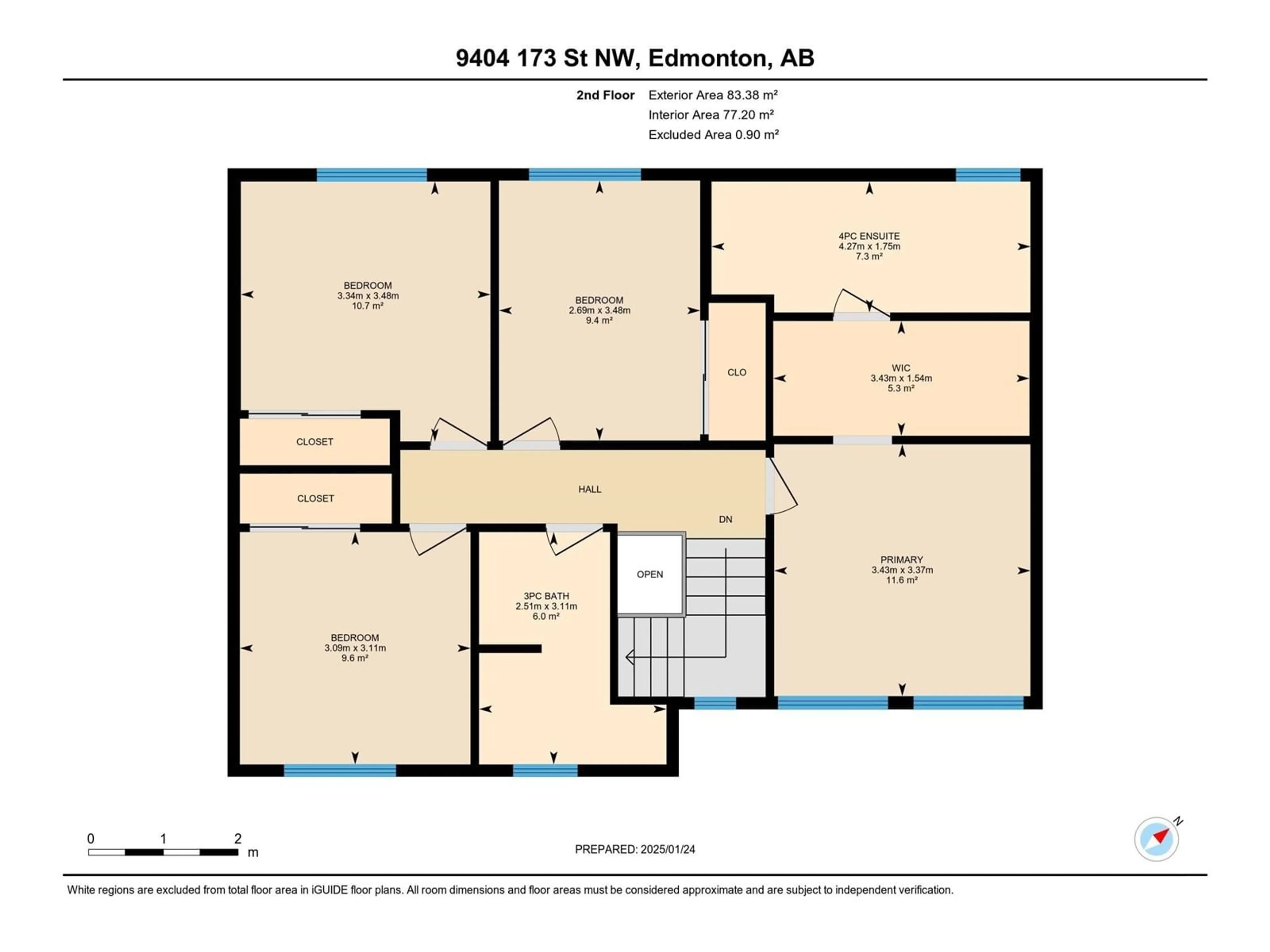 Floor plan for 9404 173 ST NW, Edmonton Alberta T5T3K8