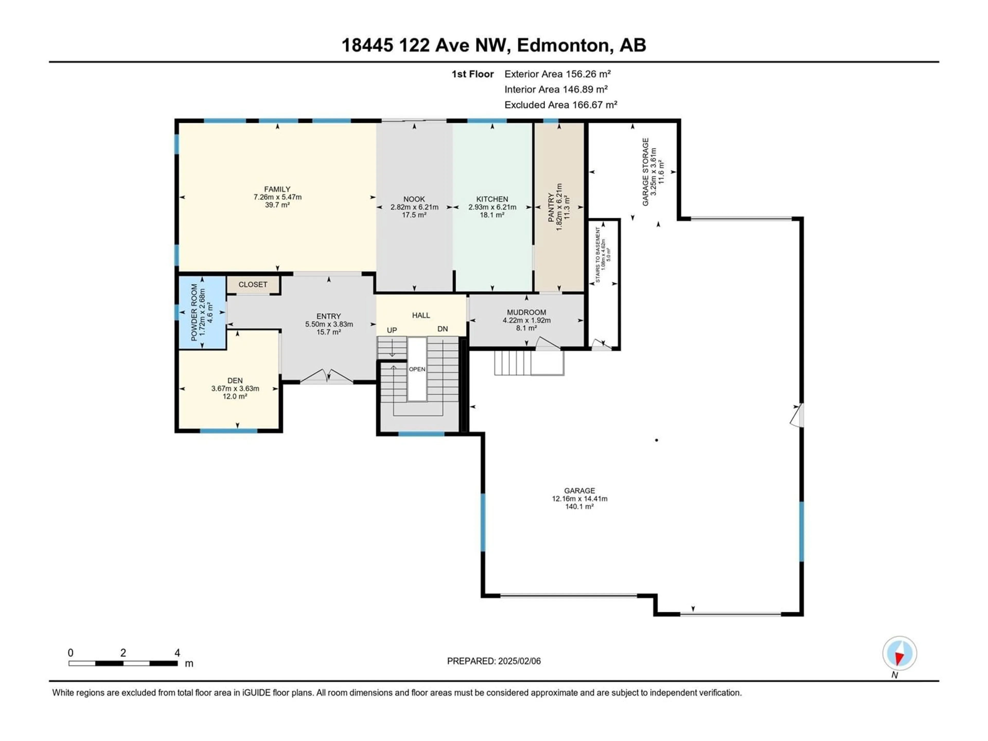 Floor plan for 18445 122 AV NW, Edmonton Alberta T5V1R4