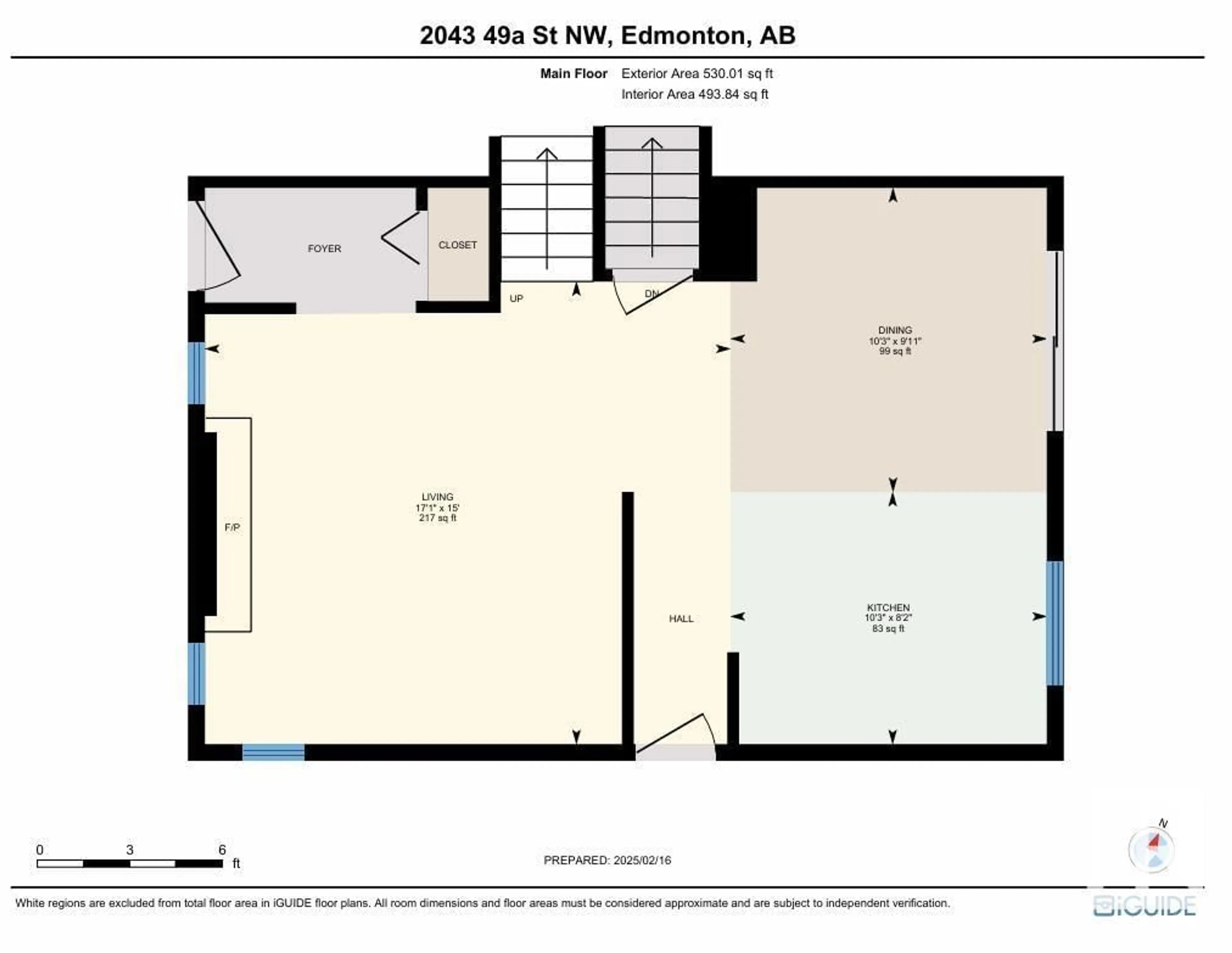 Floor plan for 2043 49A ST NW, Edmonton Alberta T6L2W9