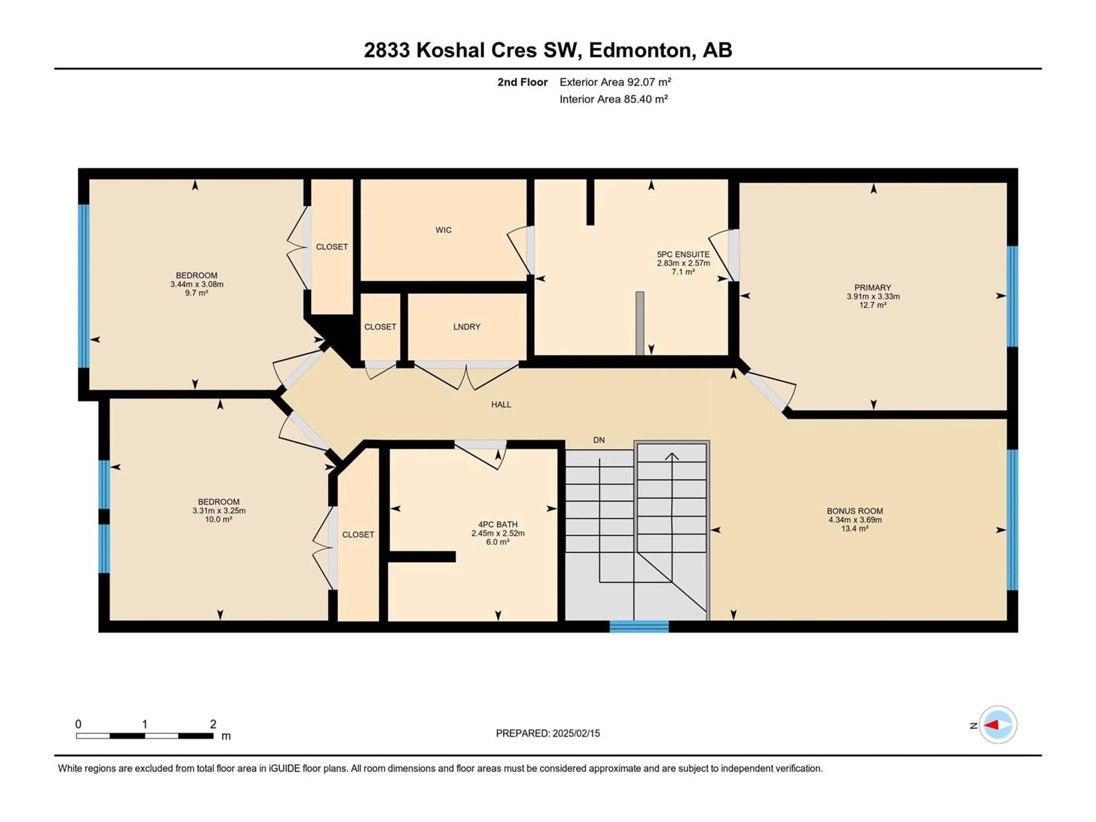 Floor plan for 2833 KOSHAL CR SW, Edmonton Alberta T6W3J7