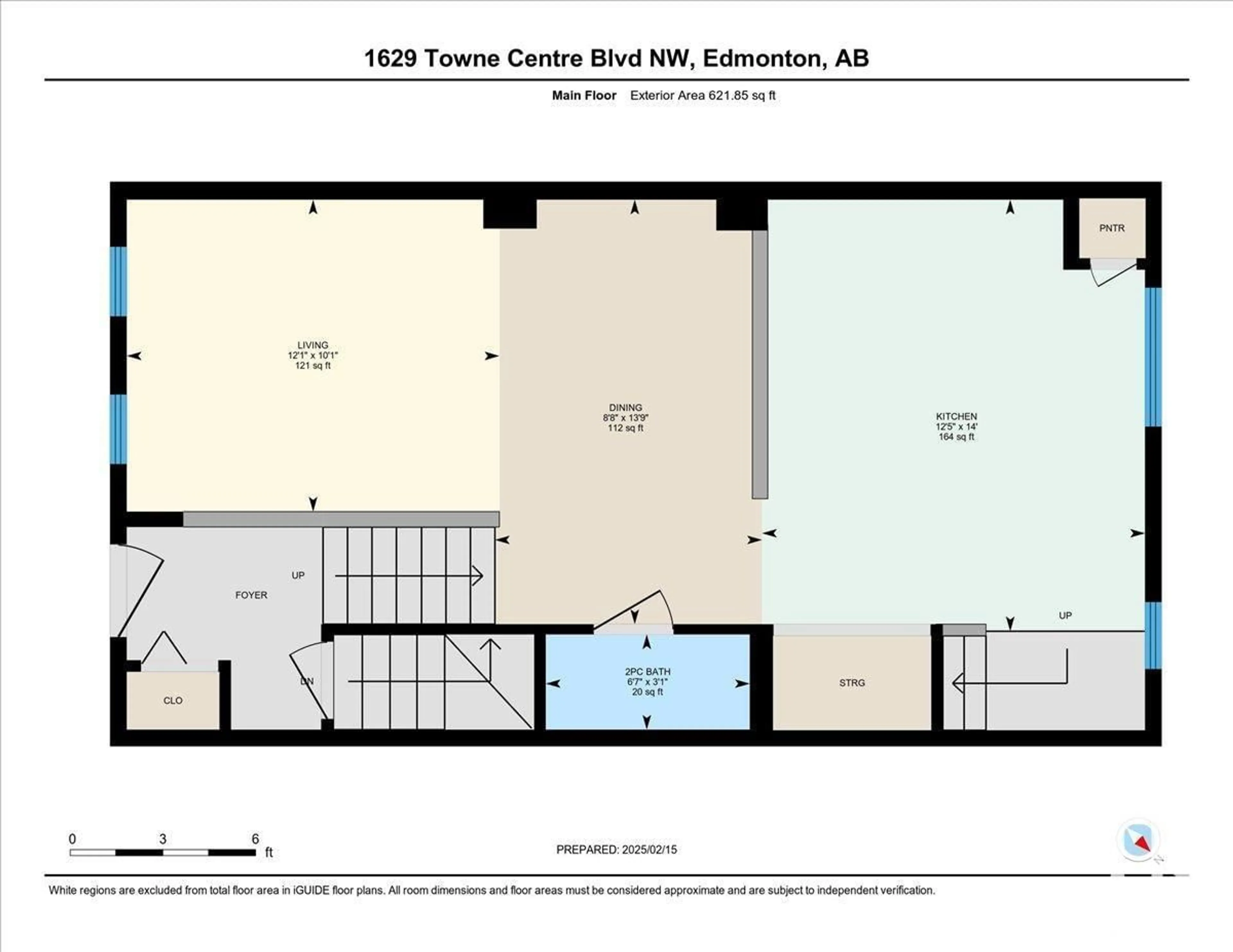 Floor plan for 1629 TOWNE CENTRE BV SW NW, Edmonton Alberta T6R0S3