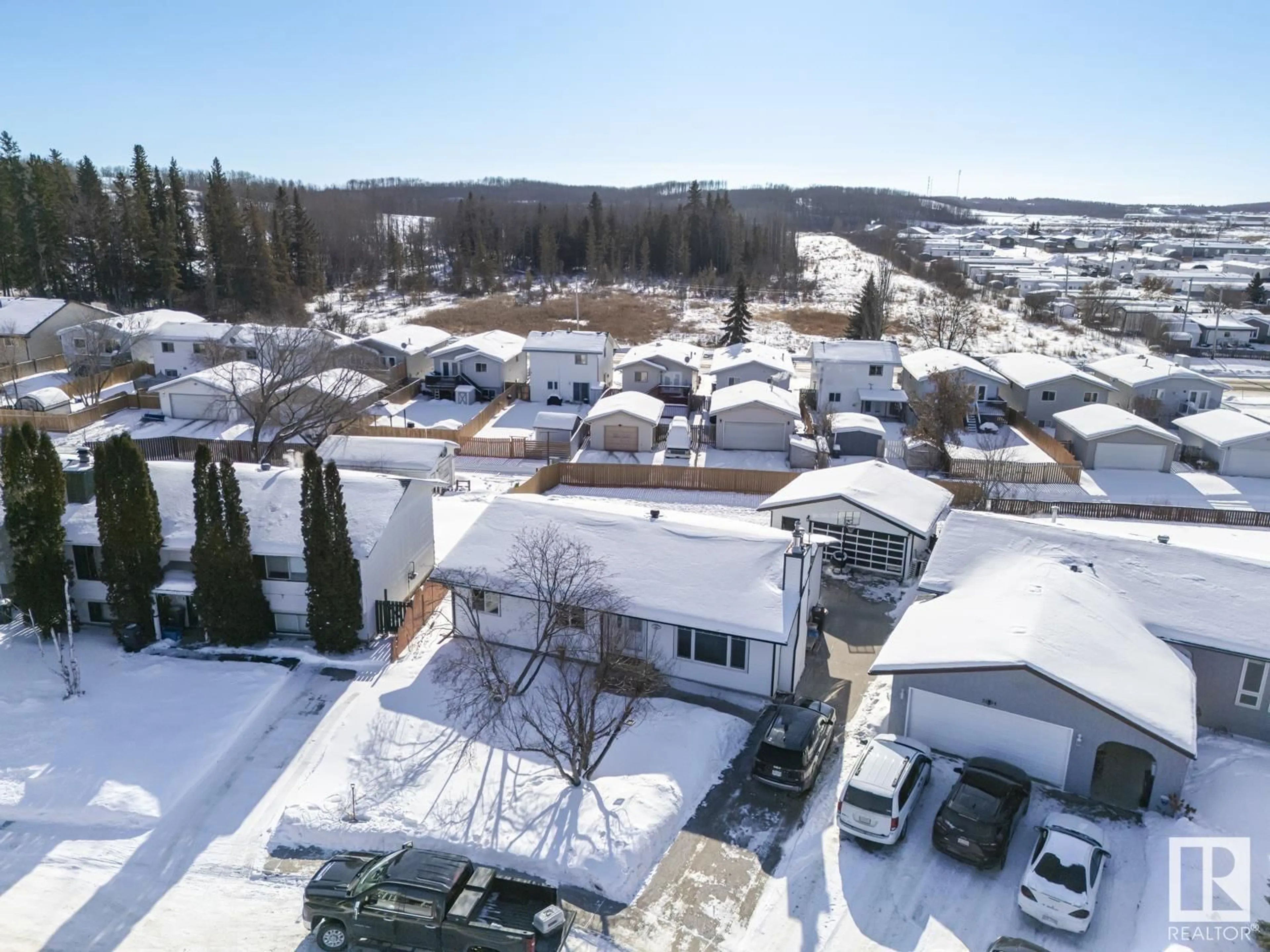 A pic from outside/outdoor area/front of a property/back of a property/a pic from drone, mountain view for 4219 50A AV, Cold Lake Alberta T9M2A1