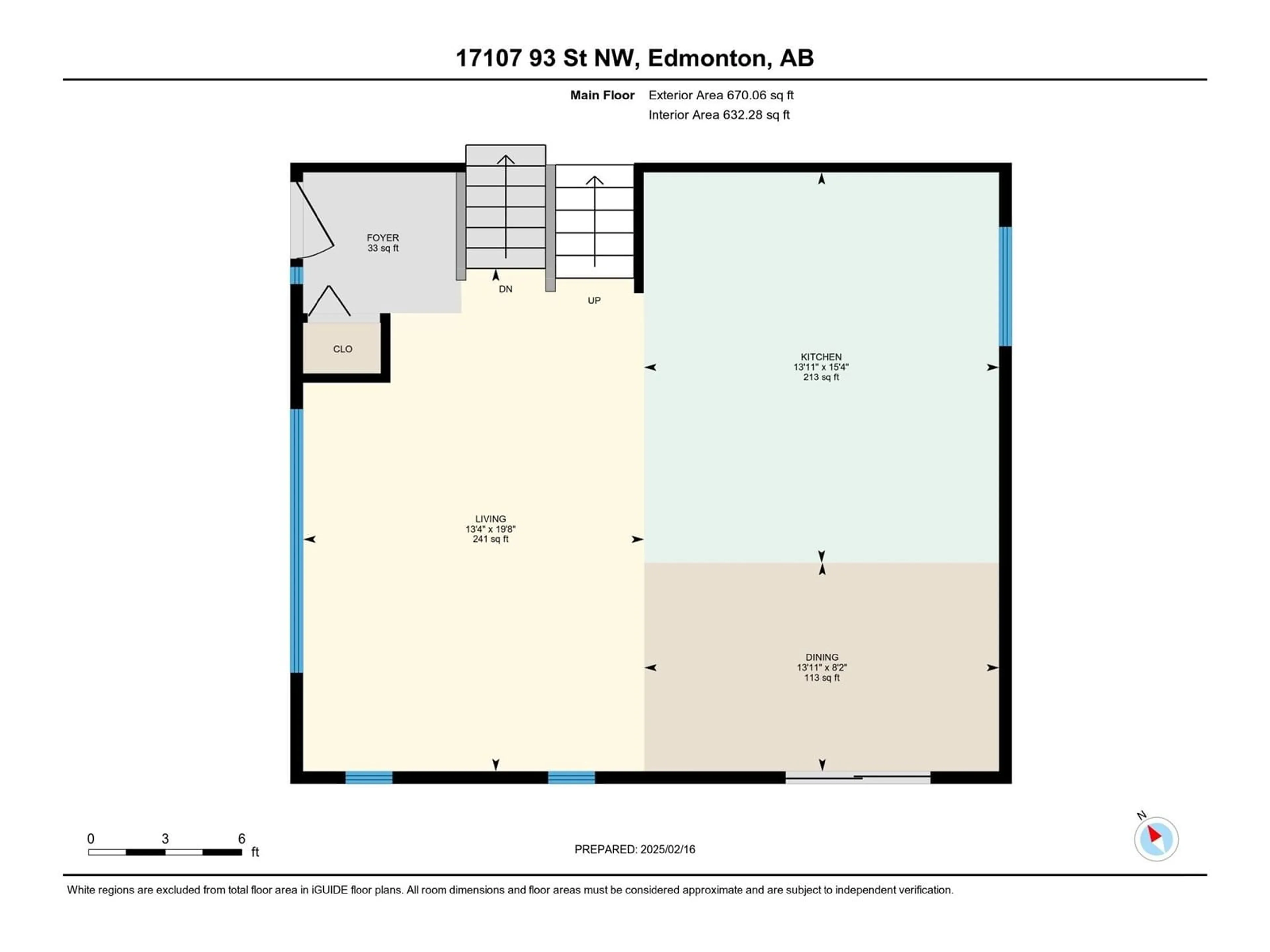 Floor plan for 17107 93 ST NW, Edmonton Alberta T5Z2N6