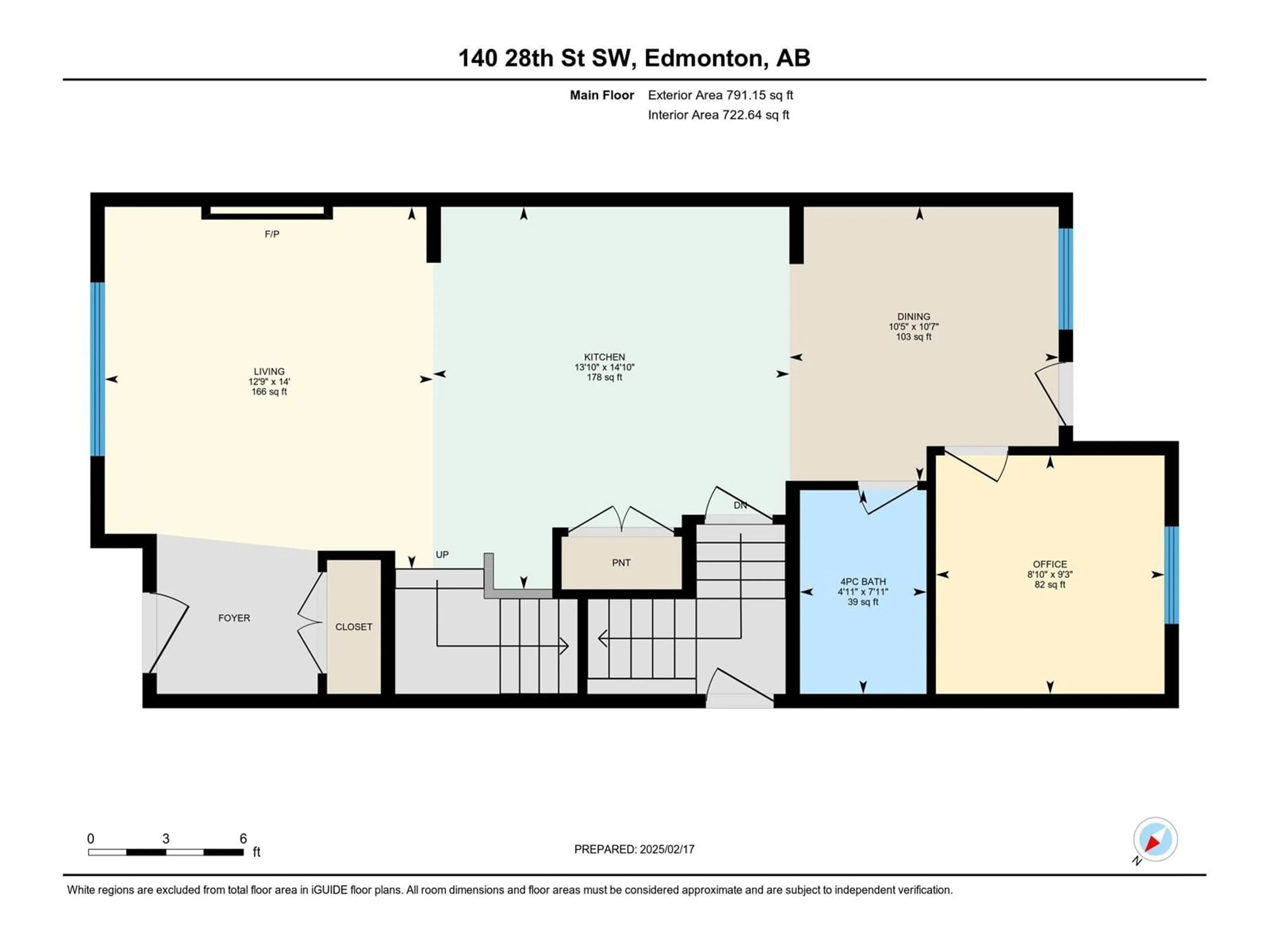 Floor plan for 140 28 ST NW, Edmonton Alberta T6E6N1