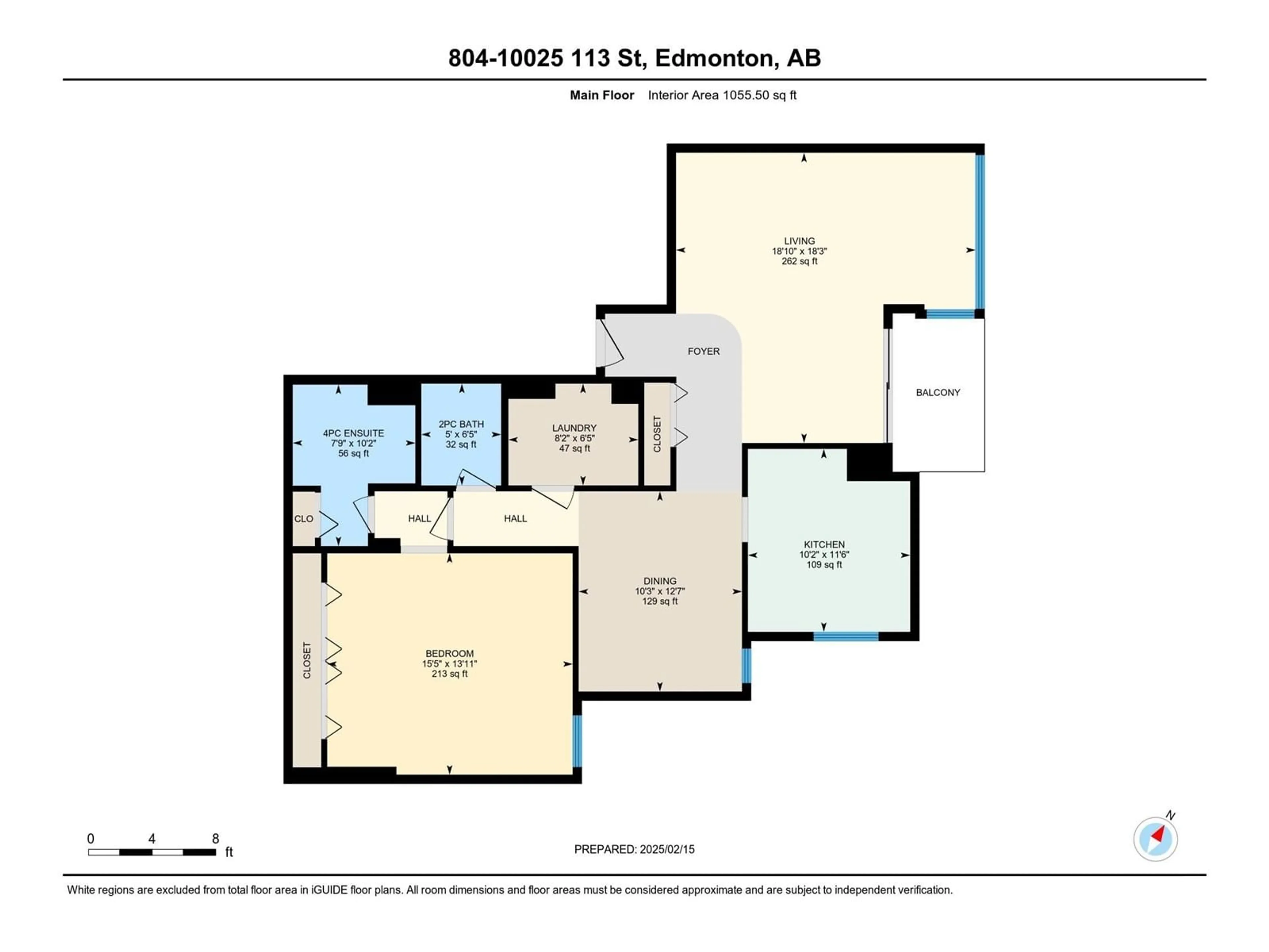 Floor plan for #804 10025 113 ST NW, Edmonton Alberta T5K2K8