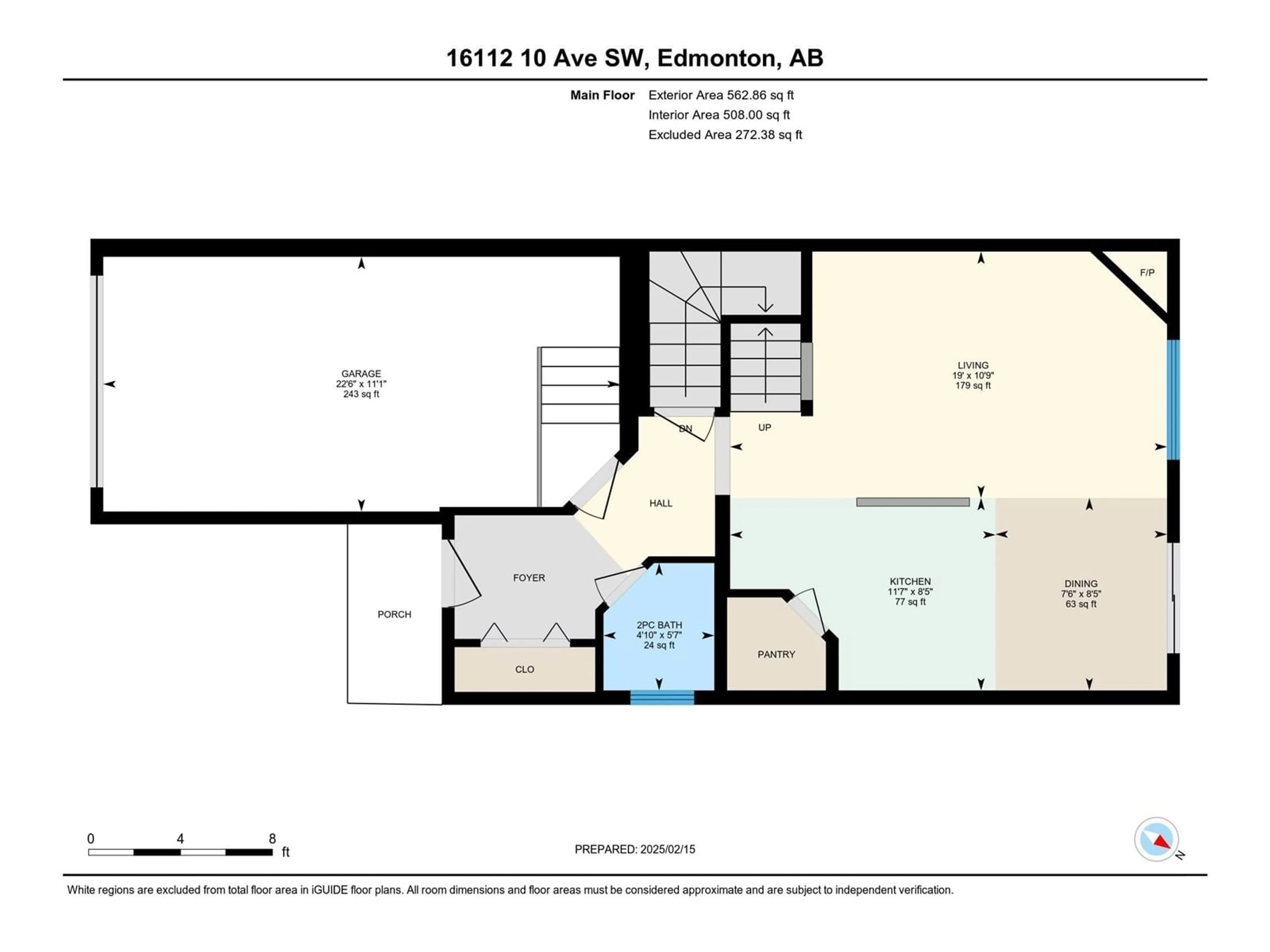 Floor plan for 16112 10 AV SW, Edmonton Alberta T6W2G9