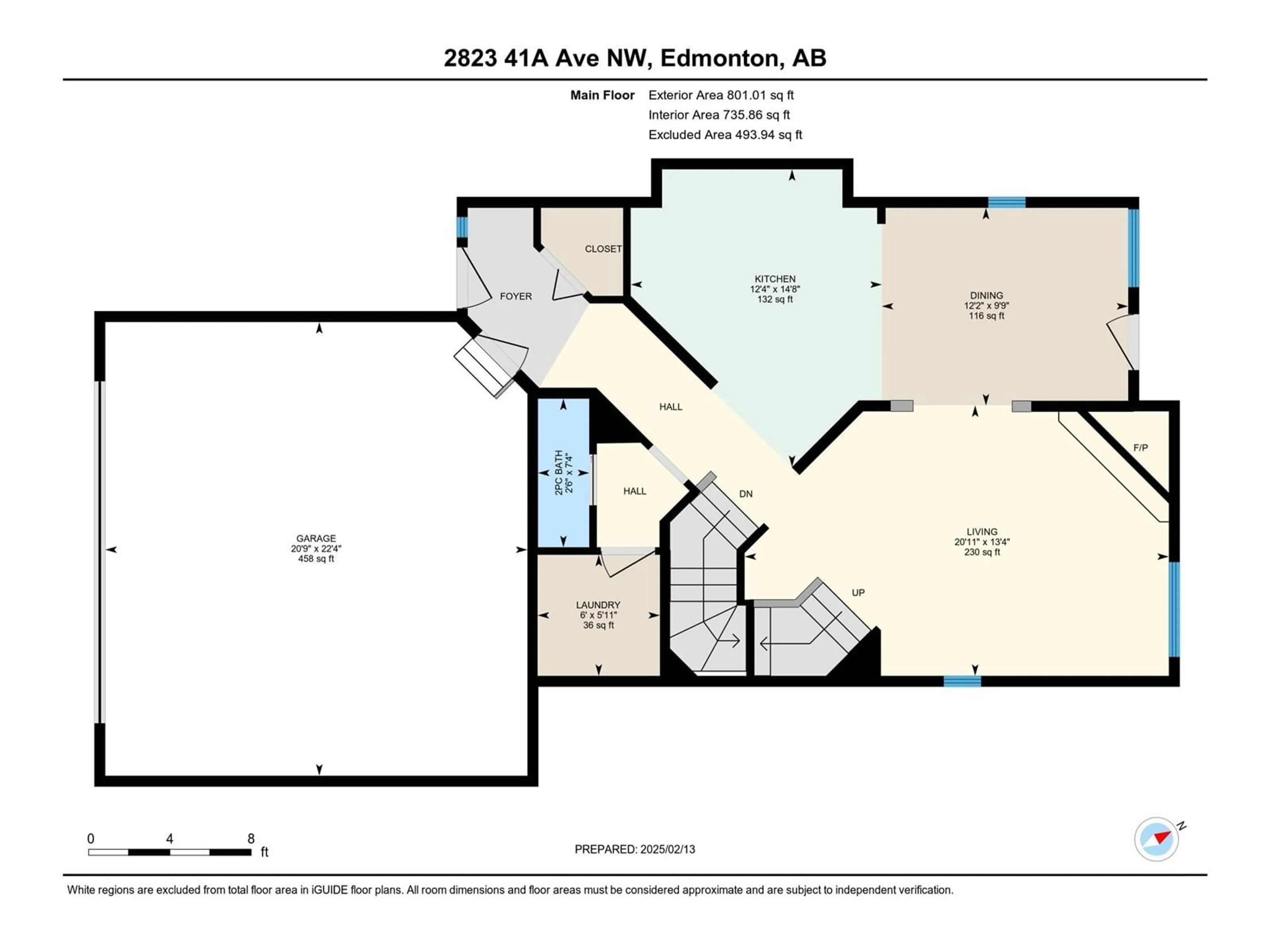 Floor plan for 2823 41A AV NW, Edmonton Alberta T6T1M5